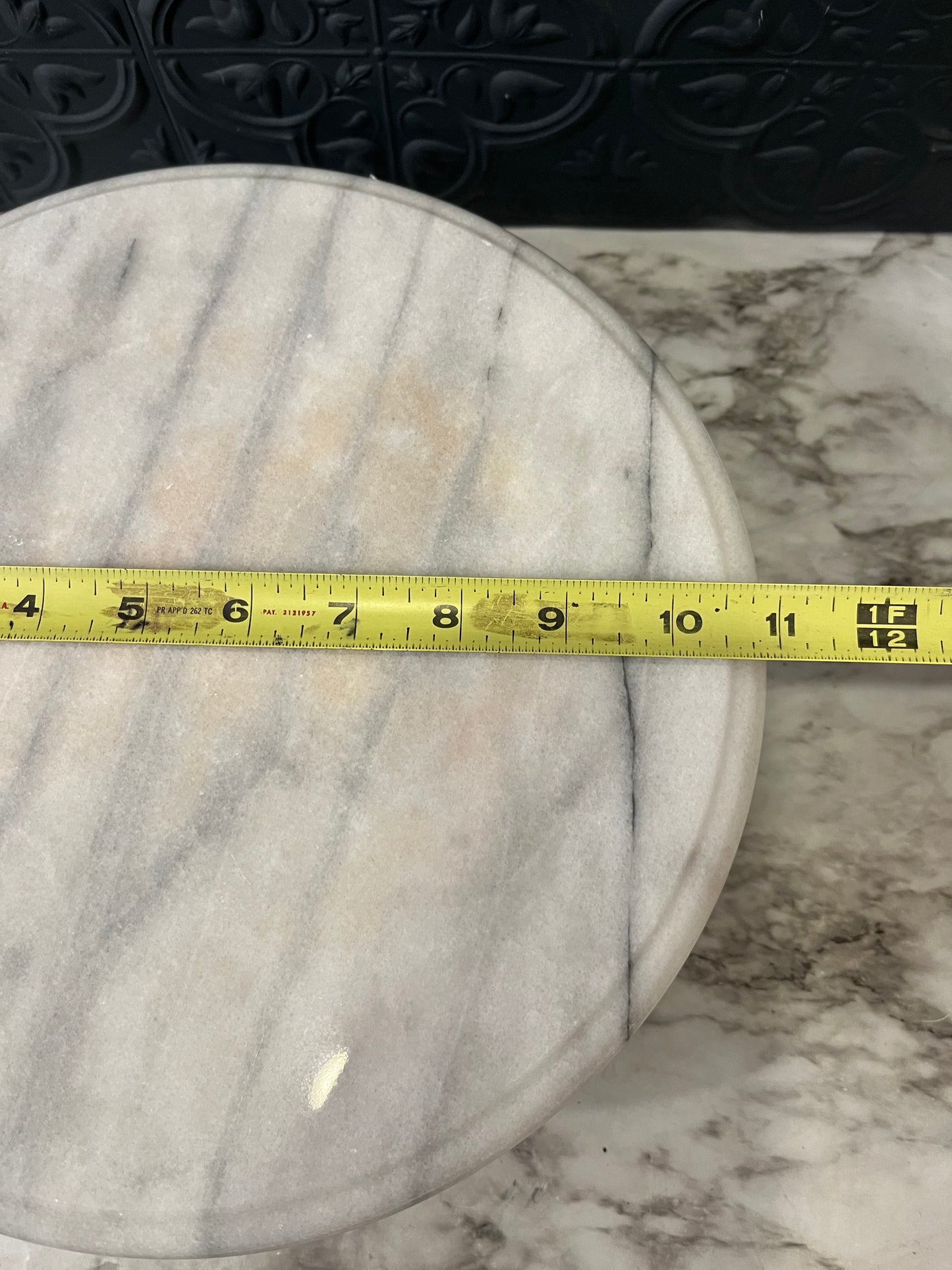 Marble Cake Stand with Cake Knife