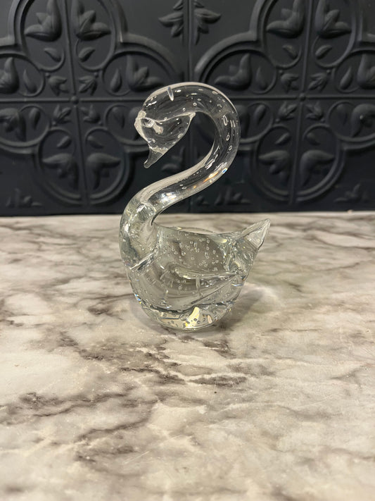 Handblown Glass Swan Small