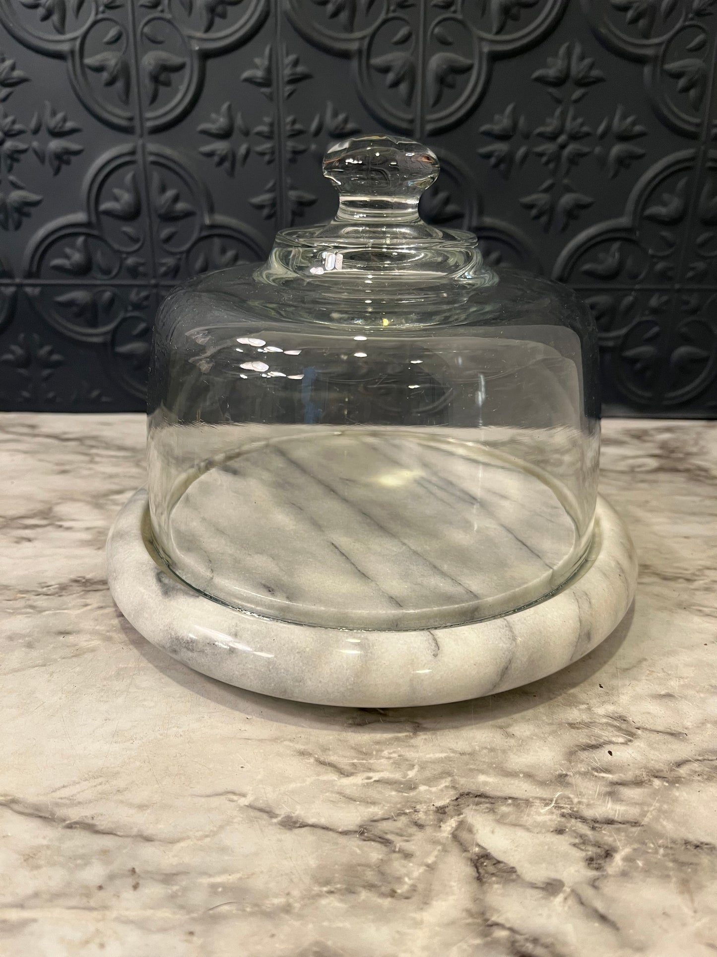 Cheese Dome with Marble Base