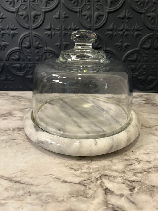 Cheese Dome with Marble Base