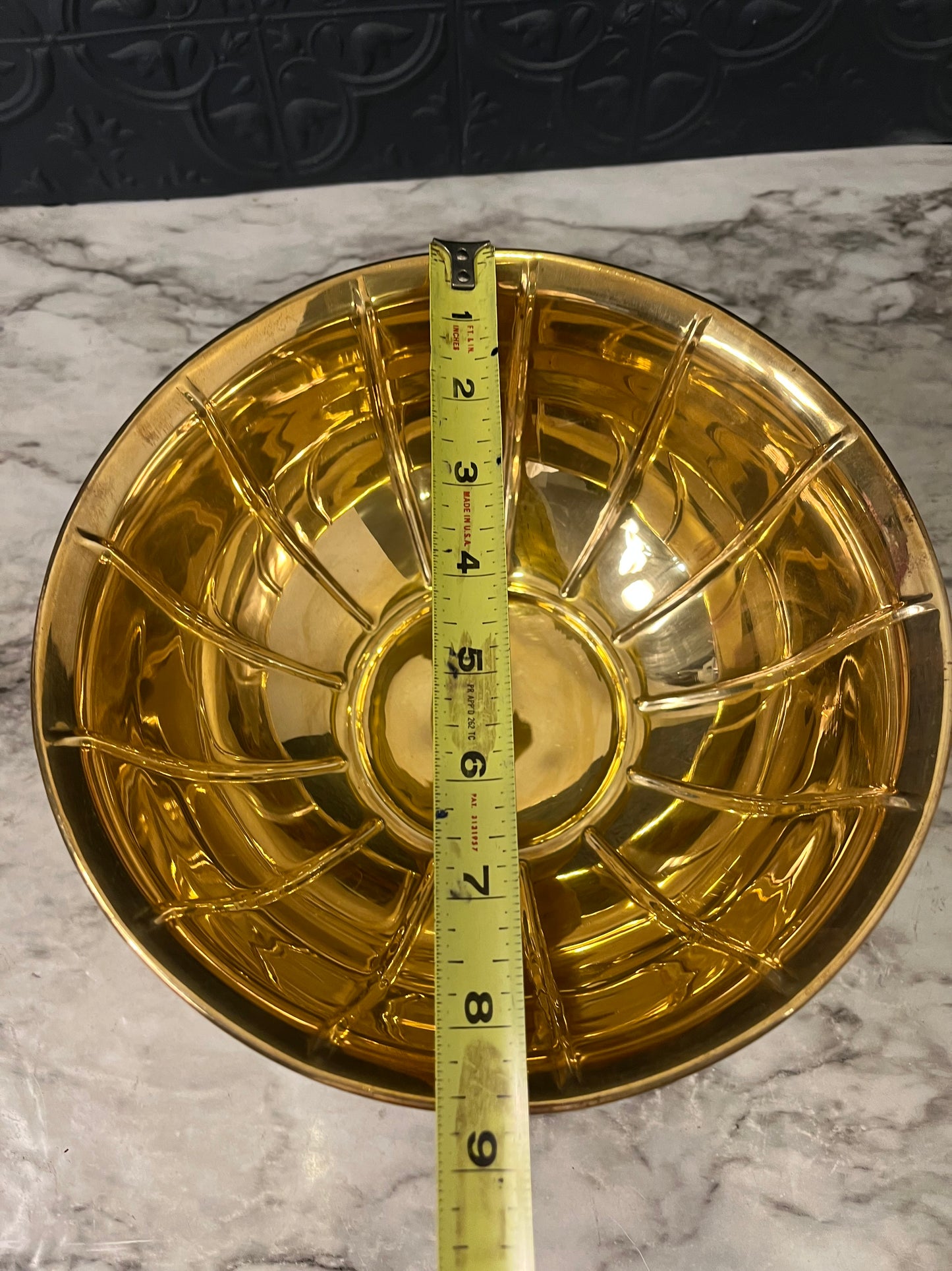 Brass Pedestal Bowl 8.5"