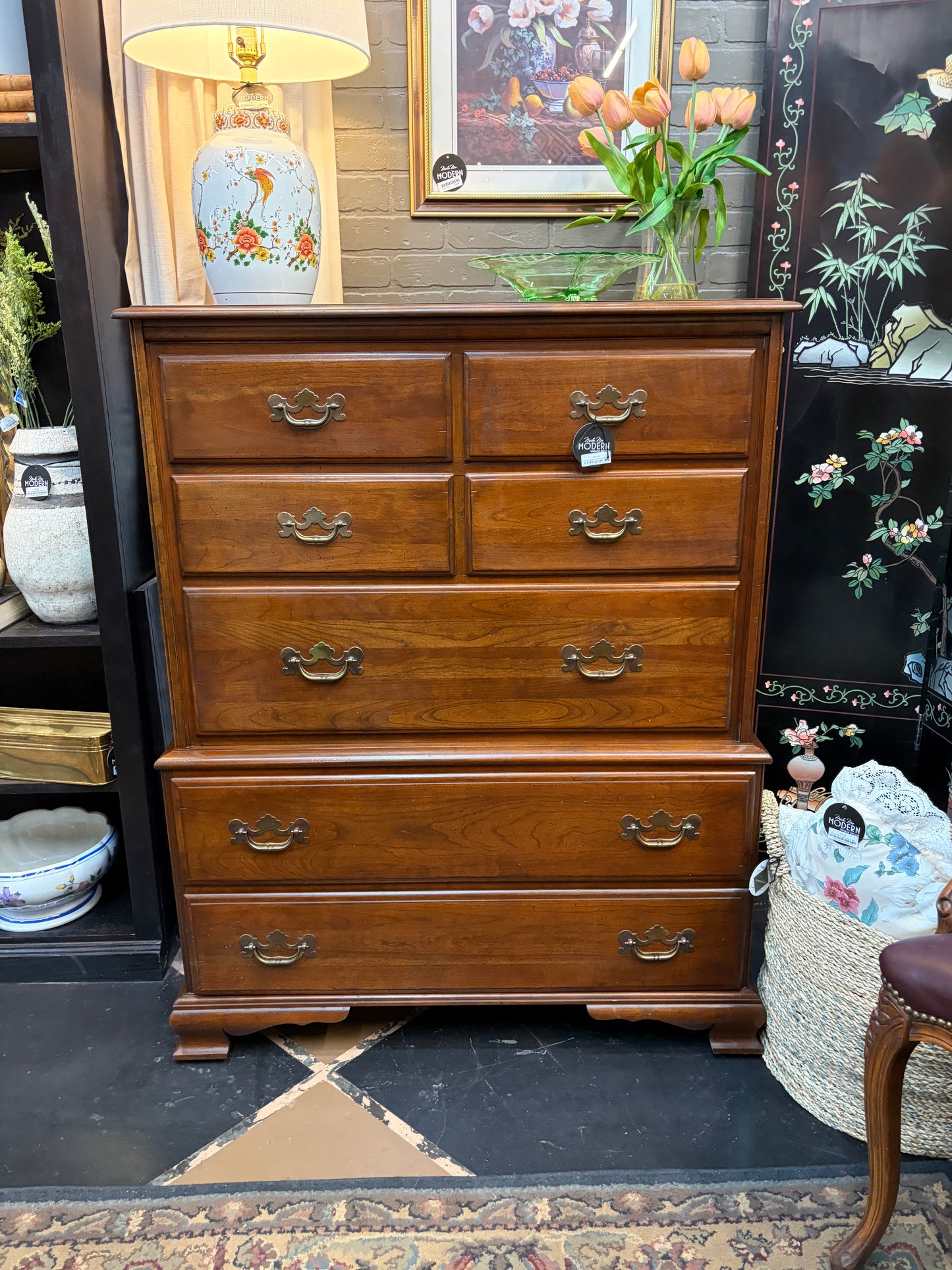 Kling Colonial Highboy Dresser Solid Cherry