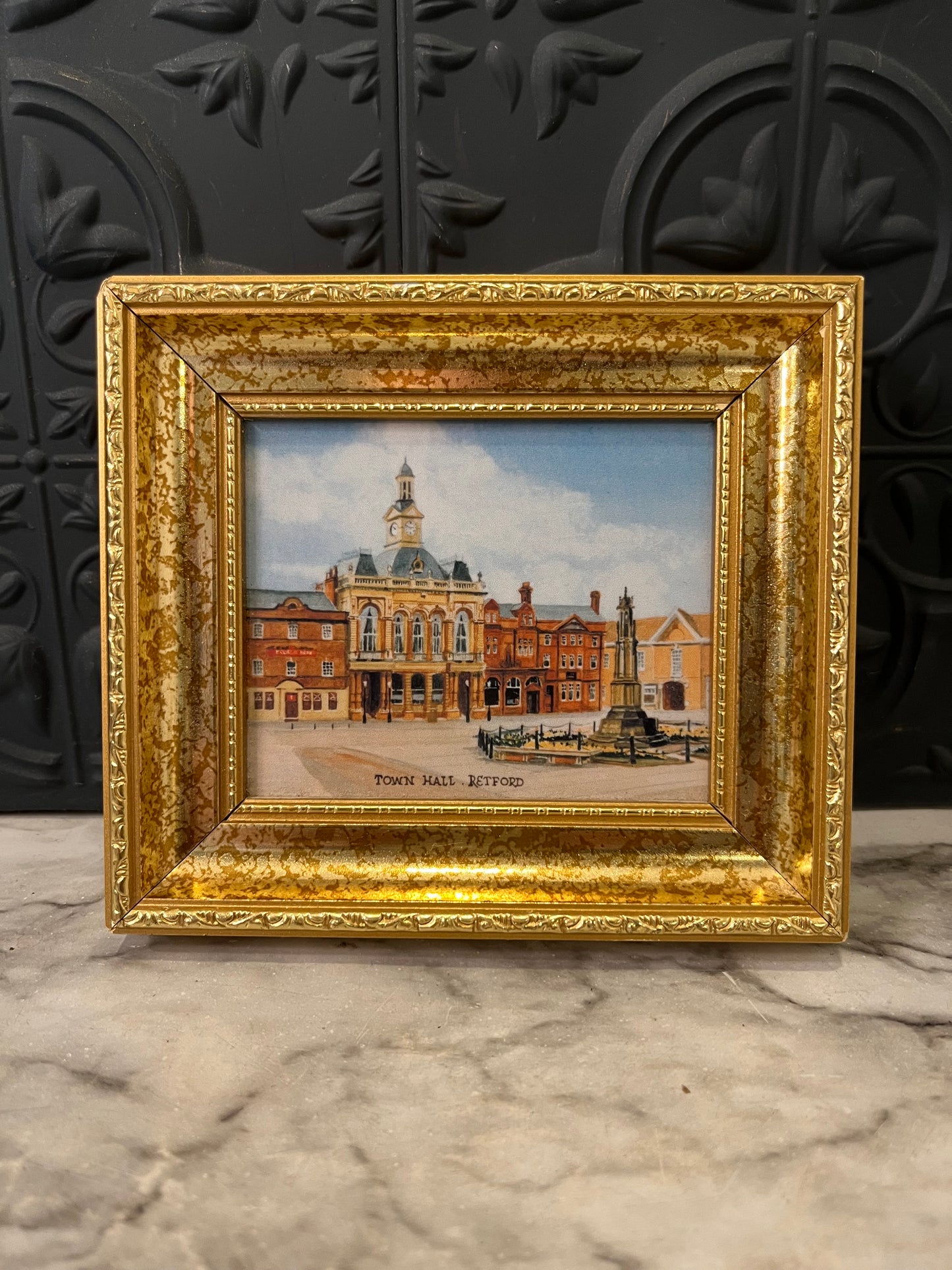 Mini Town Hall print framed