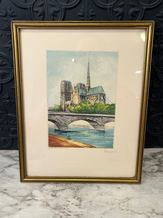 Print of Notre Dame Watercolor