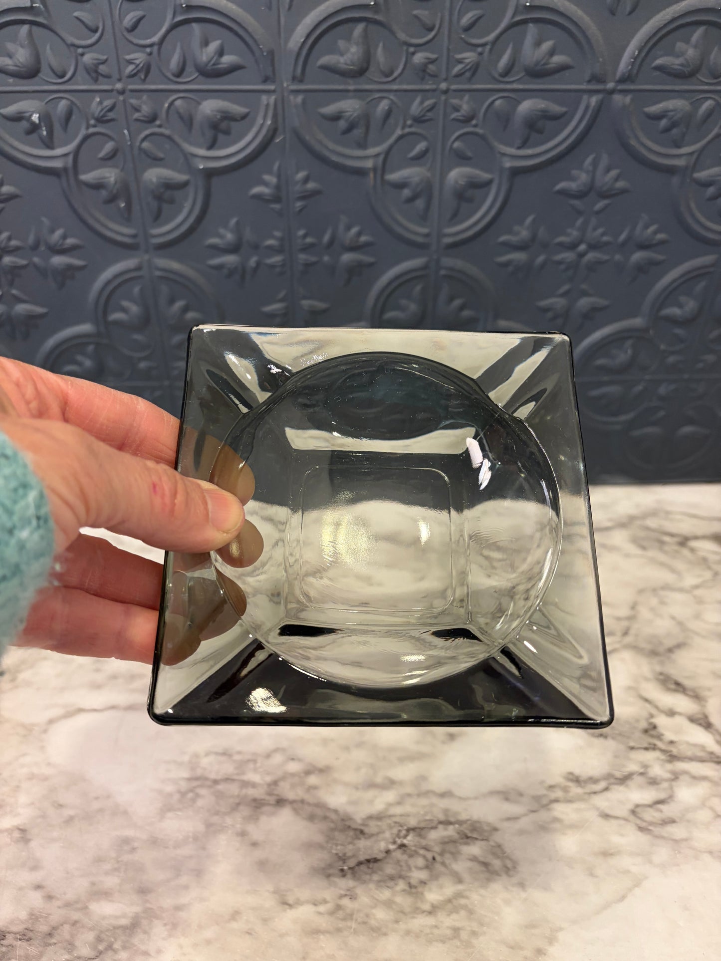 Square Smoke Glass Ashtray