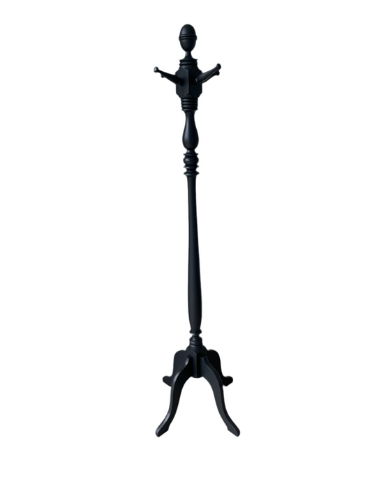 57" Painted Grey Coat Rack