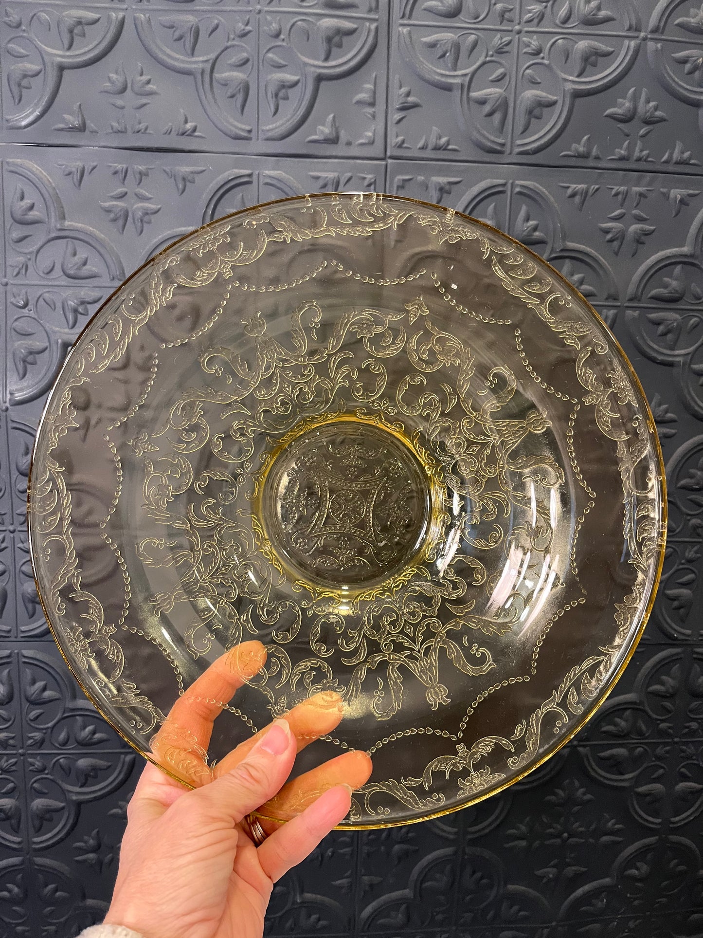 Federal Depression Glass Madrid Plate