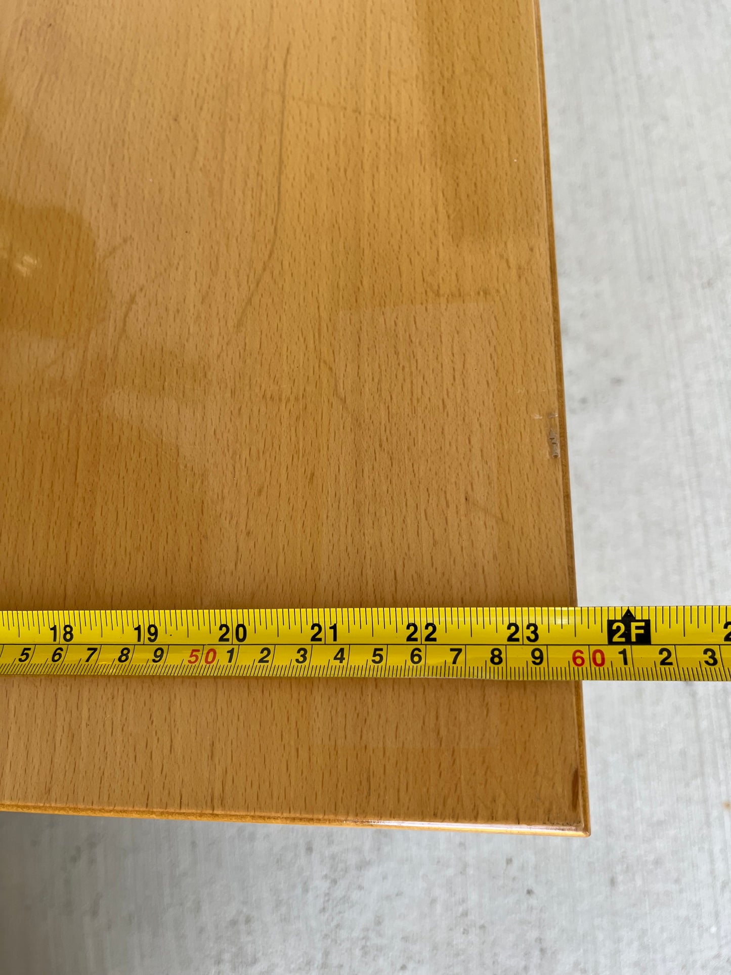Danish Style Pin Leg Side Table Light Wood