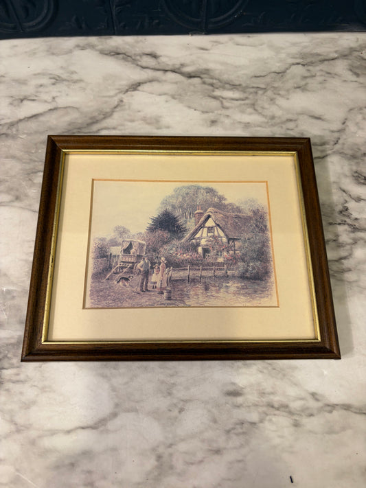 Print of Family with Dog