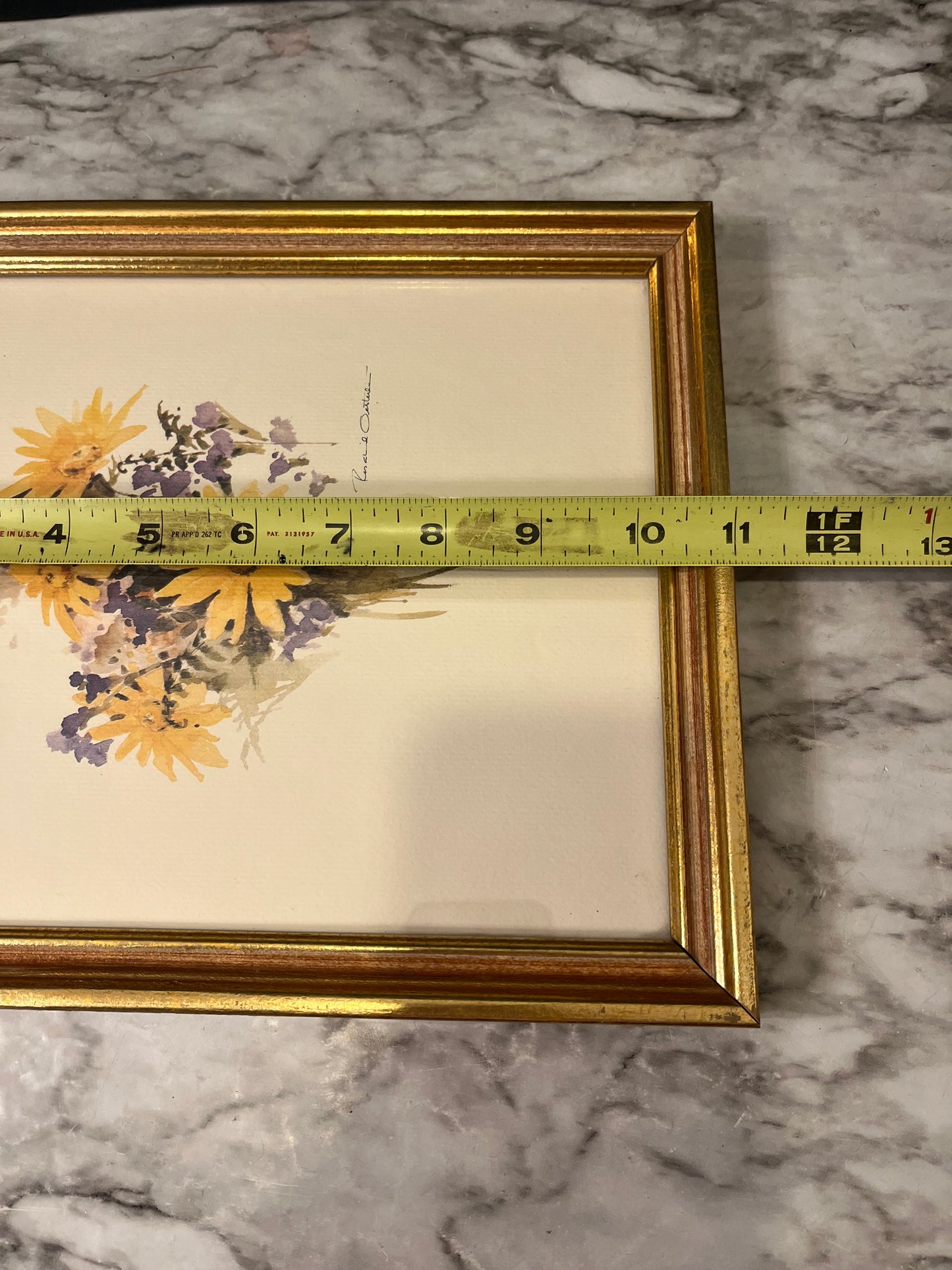 Gold Framed Yellow Flowers