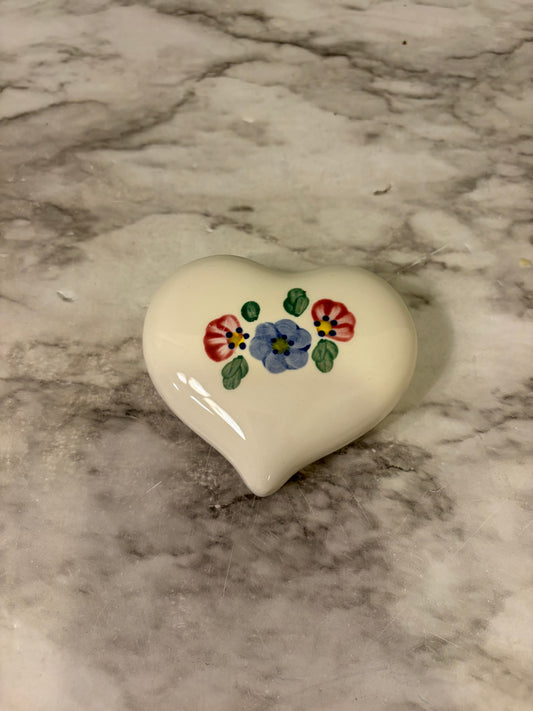 3" Ceramic Heart with flowers