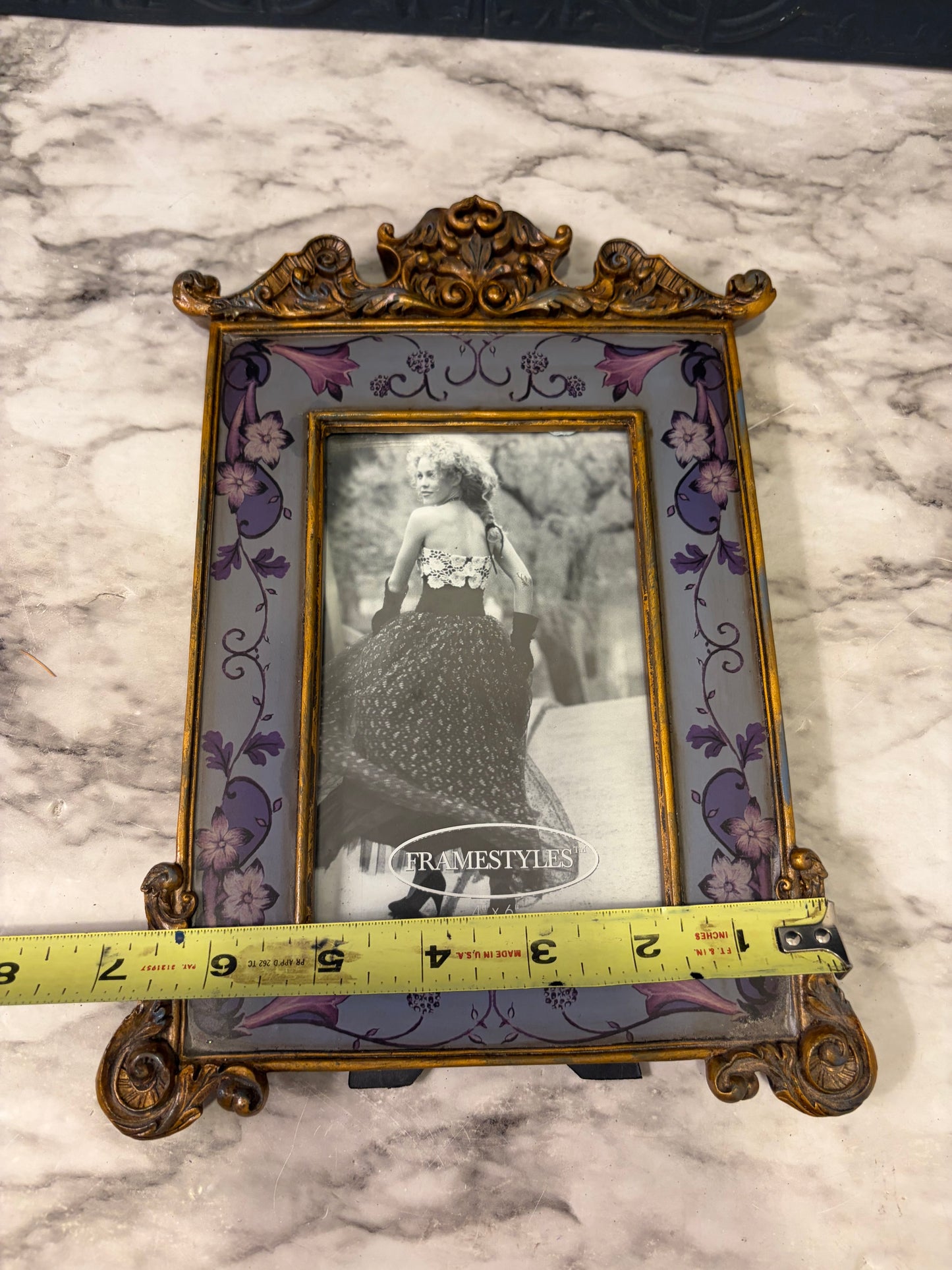 Purple and Gold Ornate Picture Frame