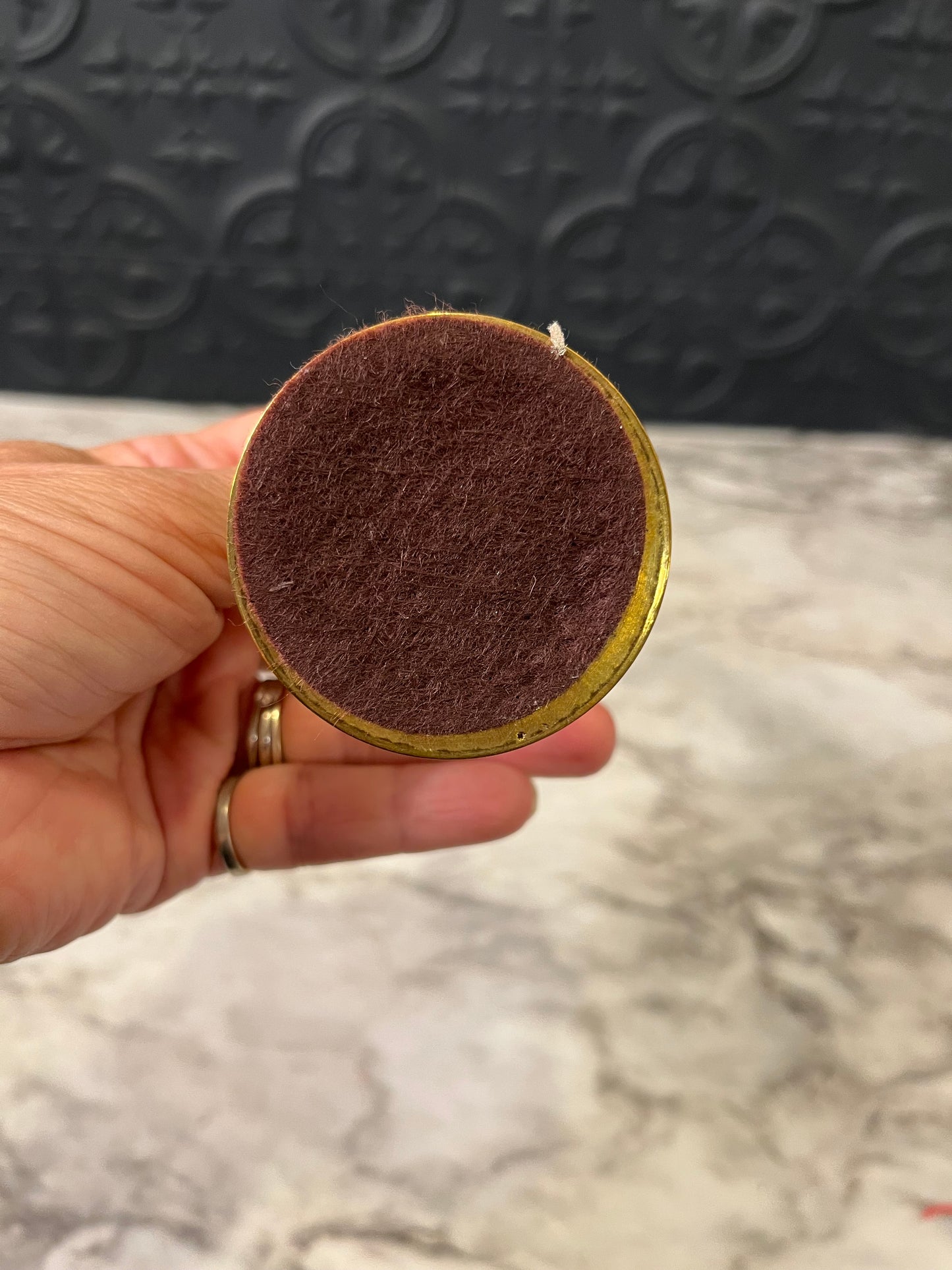Mini Brass Candle Holder with Candle