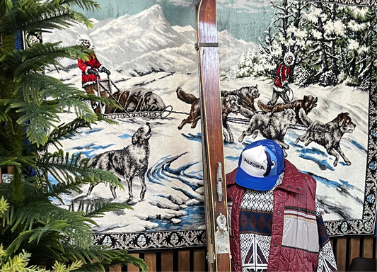 Winter Dogs Mushing Tapestry