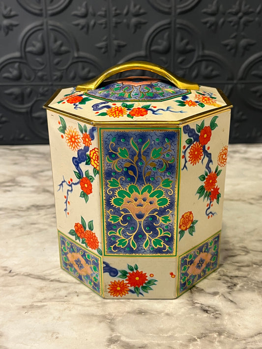 Multicolor Floral tin Octagon shape