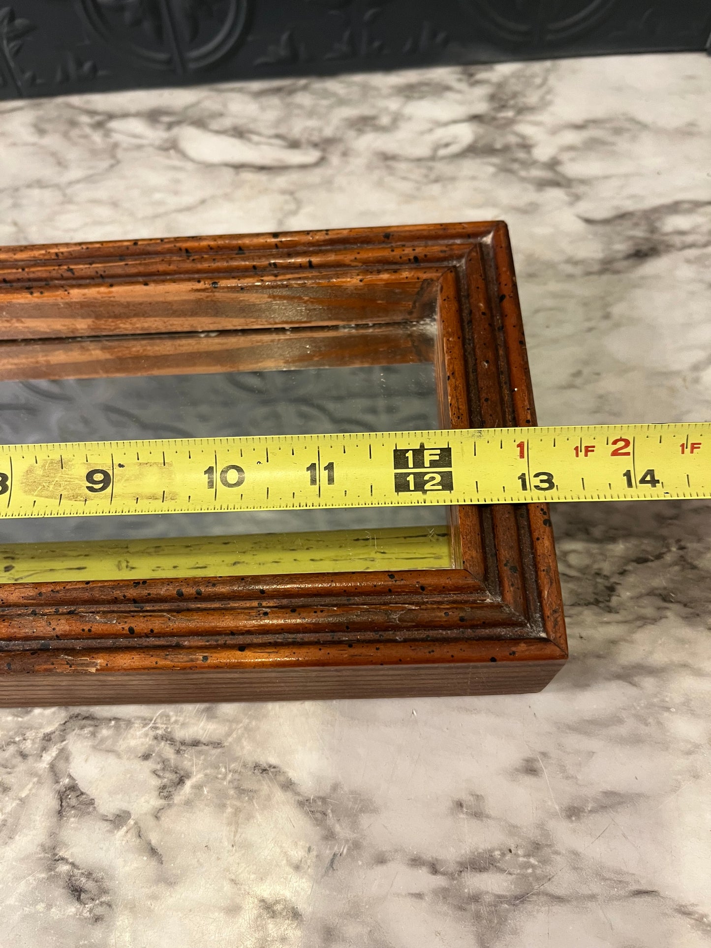 Chunky Wood Rectangle Mirror Tray