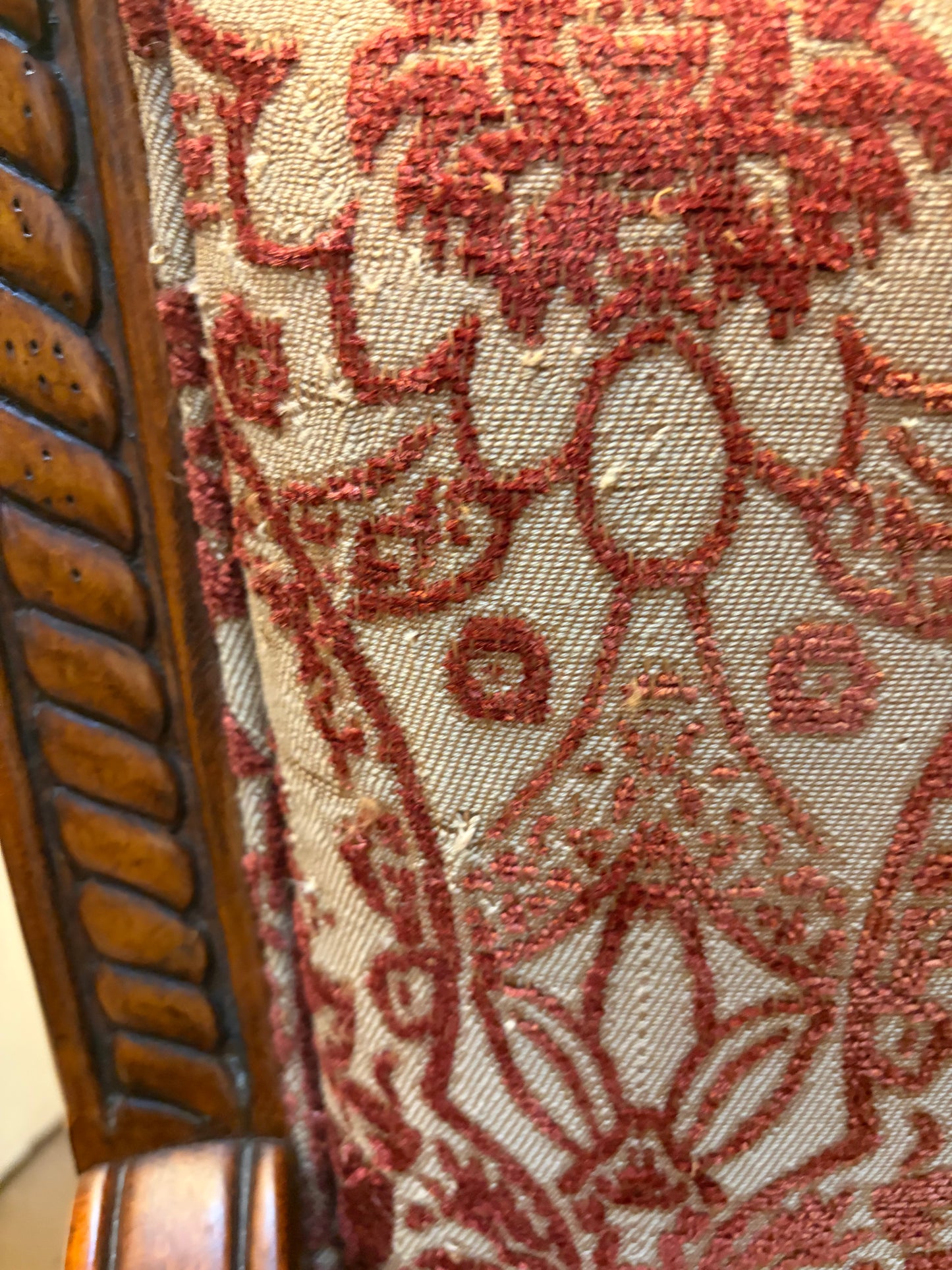 Rust Tapestry Arm Chair