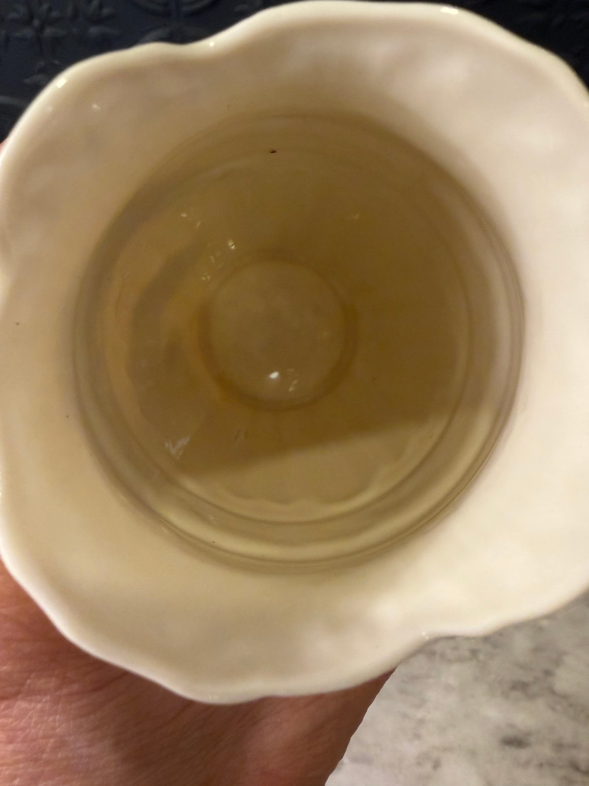 Belleek Vase From Ireland Cream Decor only