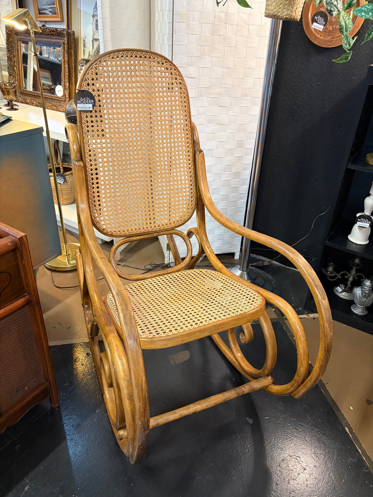 Bentwood and Cane Rocking Chair