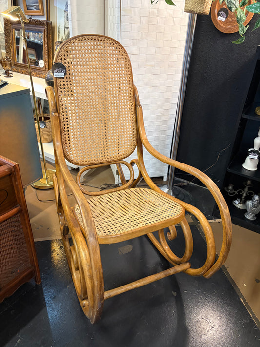Bentwood and Cane Rocking Chair