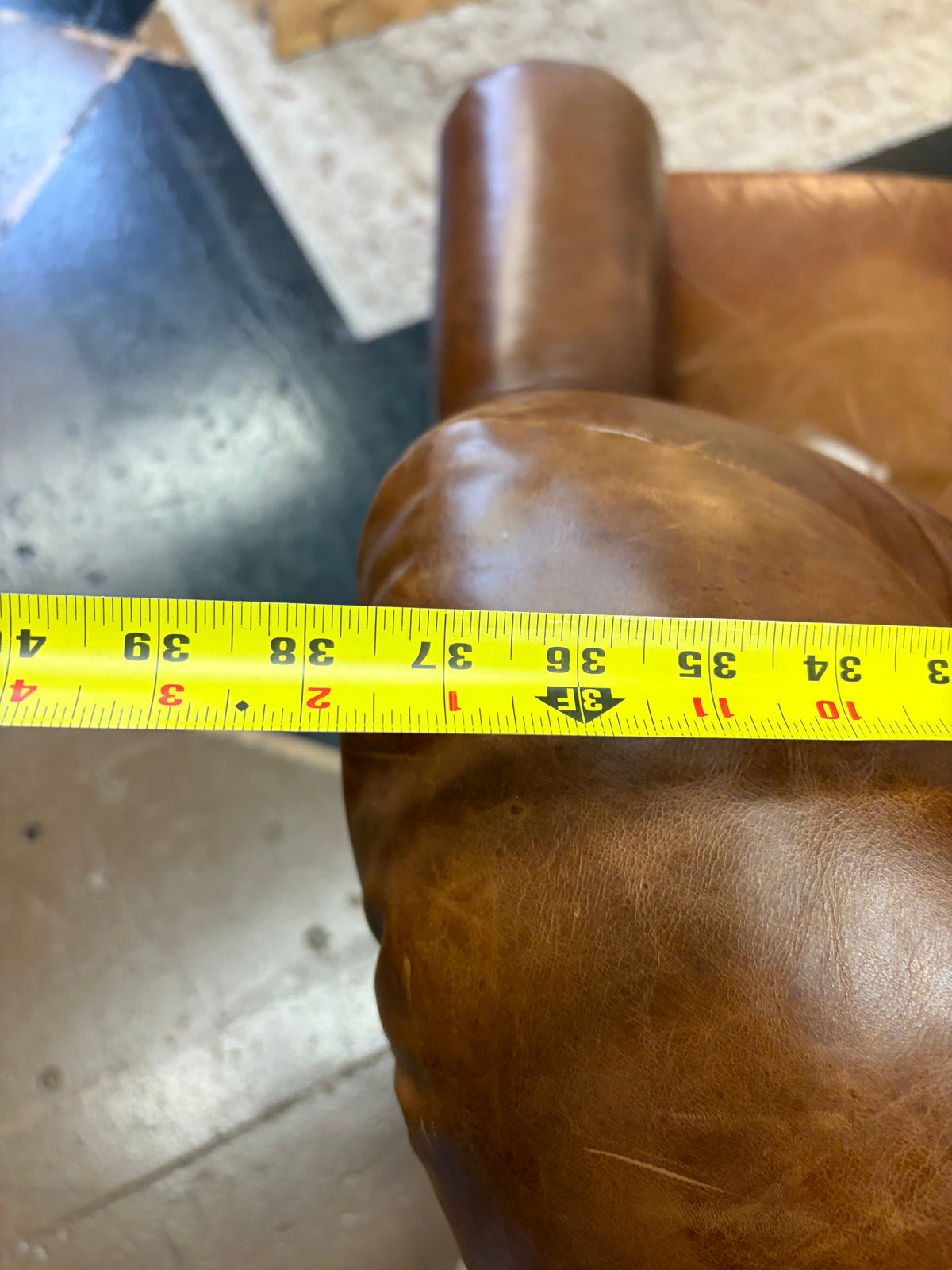 Chesterfield Style Leather Recliner