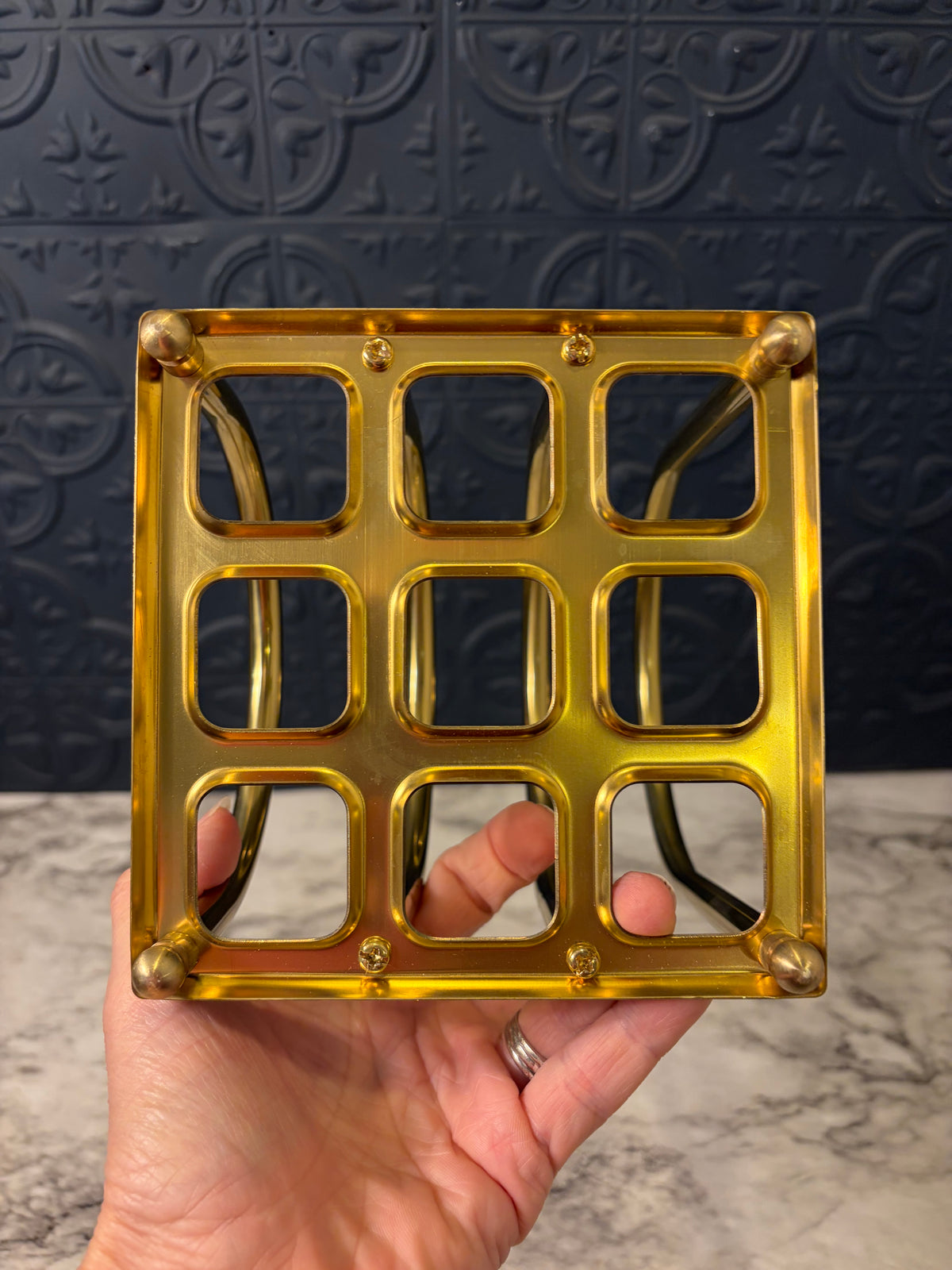 Brass Mail Organizer Art Deco Arch