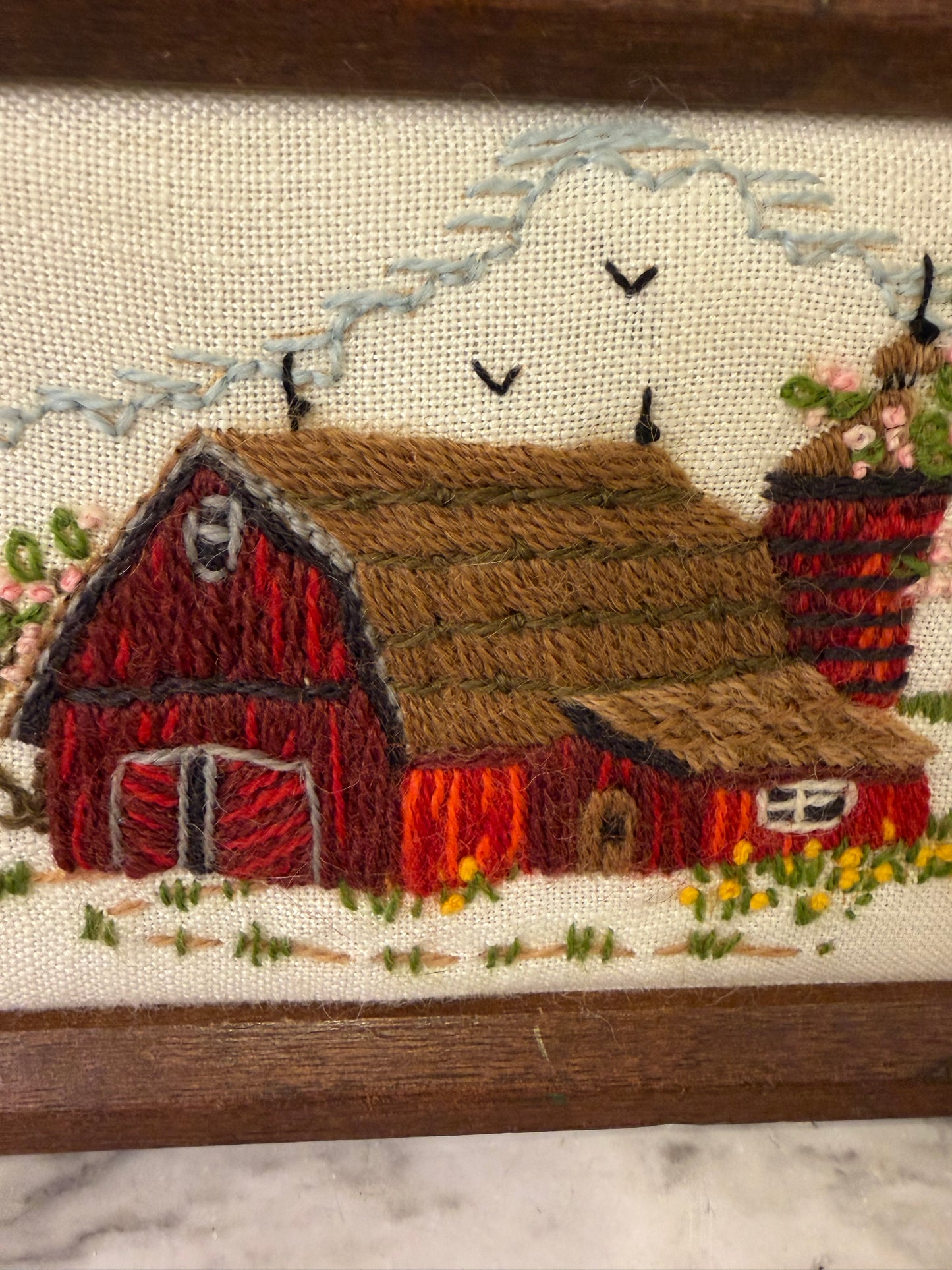 Small Stitching of Barn Framed