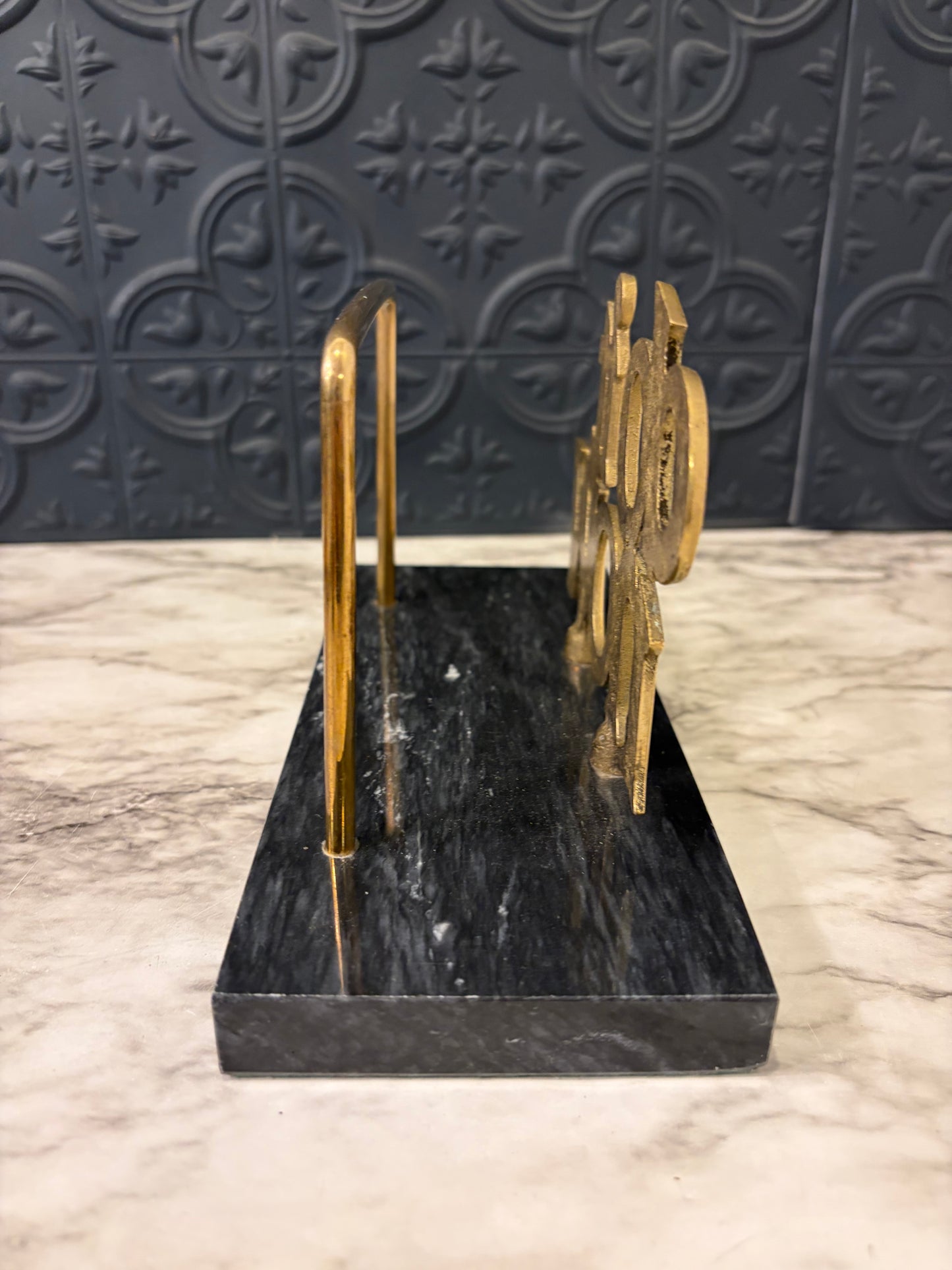Do it Now Brass Letter Holder on Marble Base