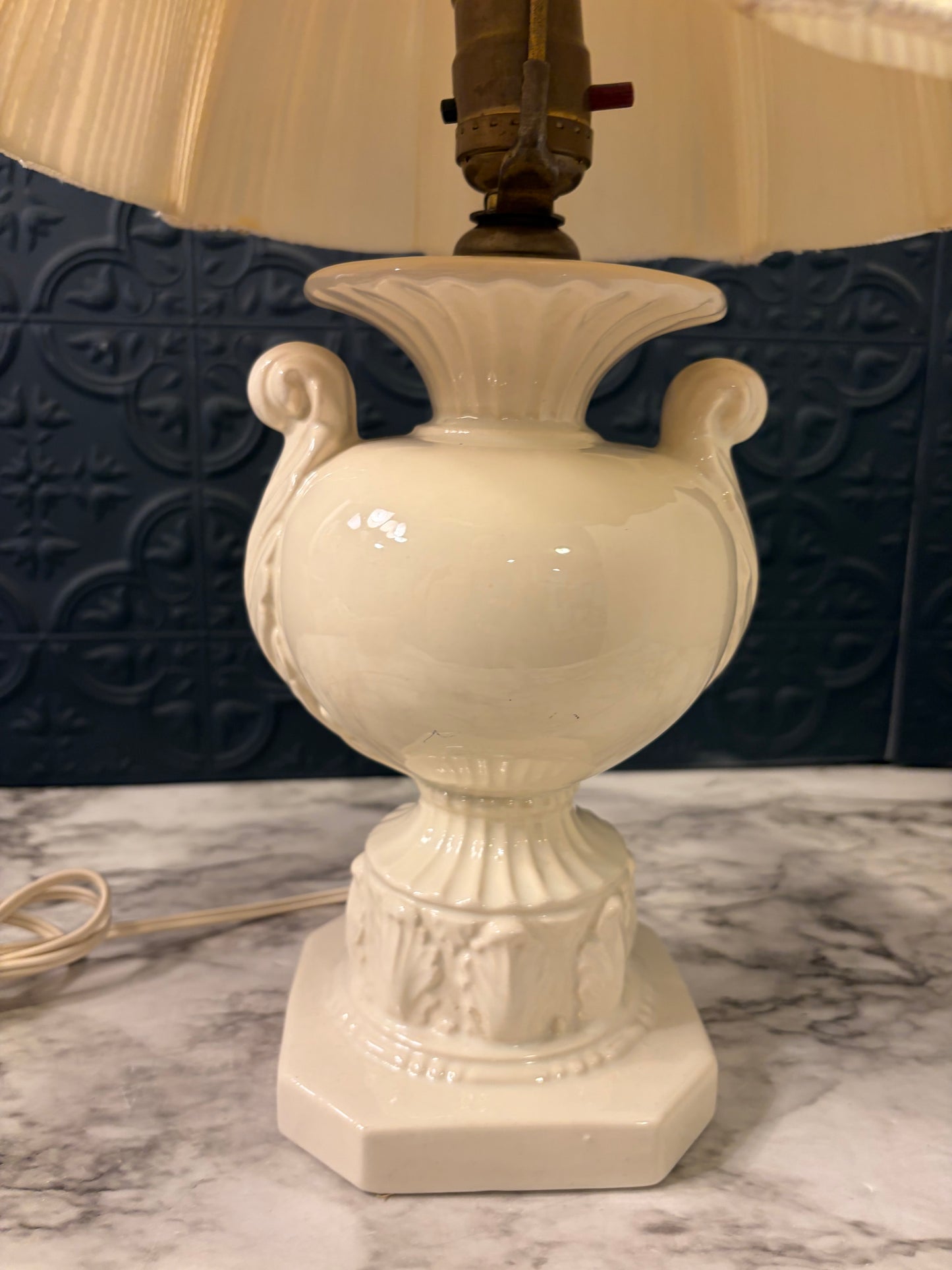 Cream Lamp with Rope Shade