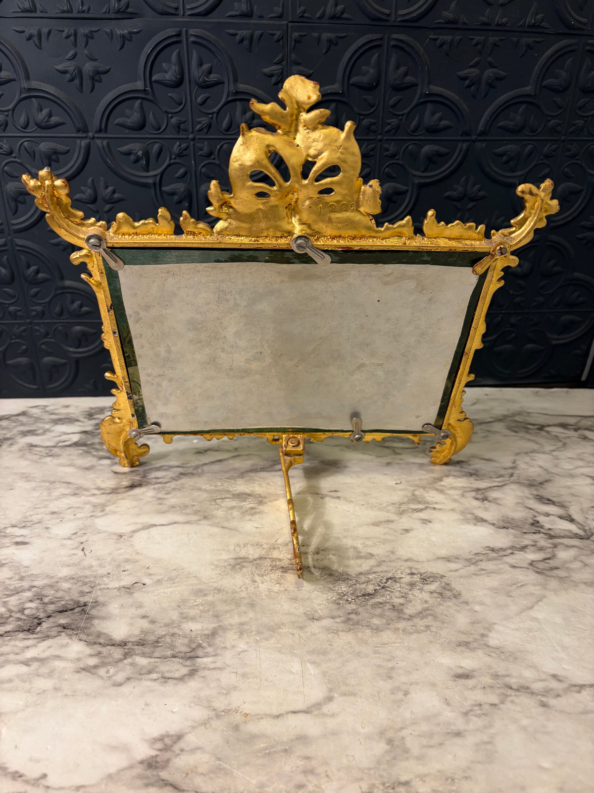 Rococo Style Gilded Frame with Print on Metal