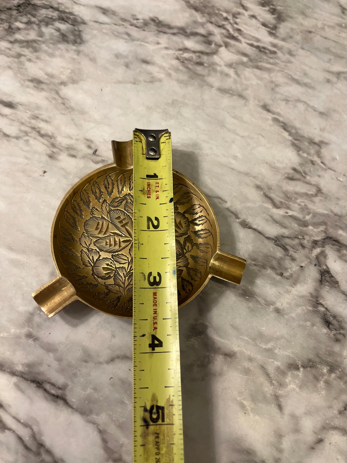 Mini Etched Brass Ashtray