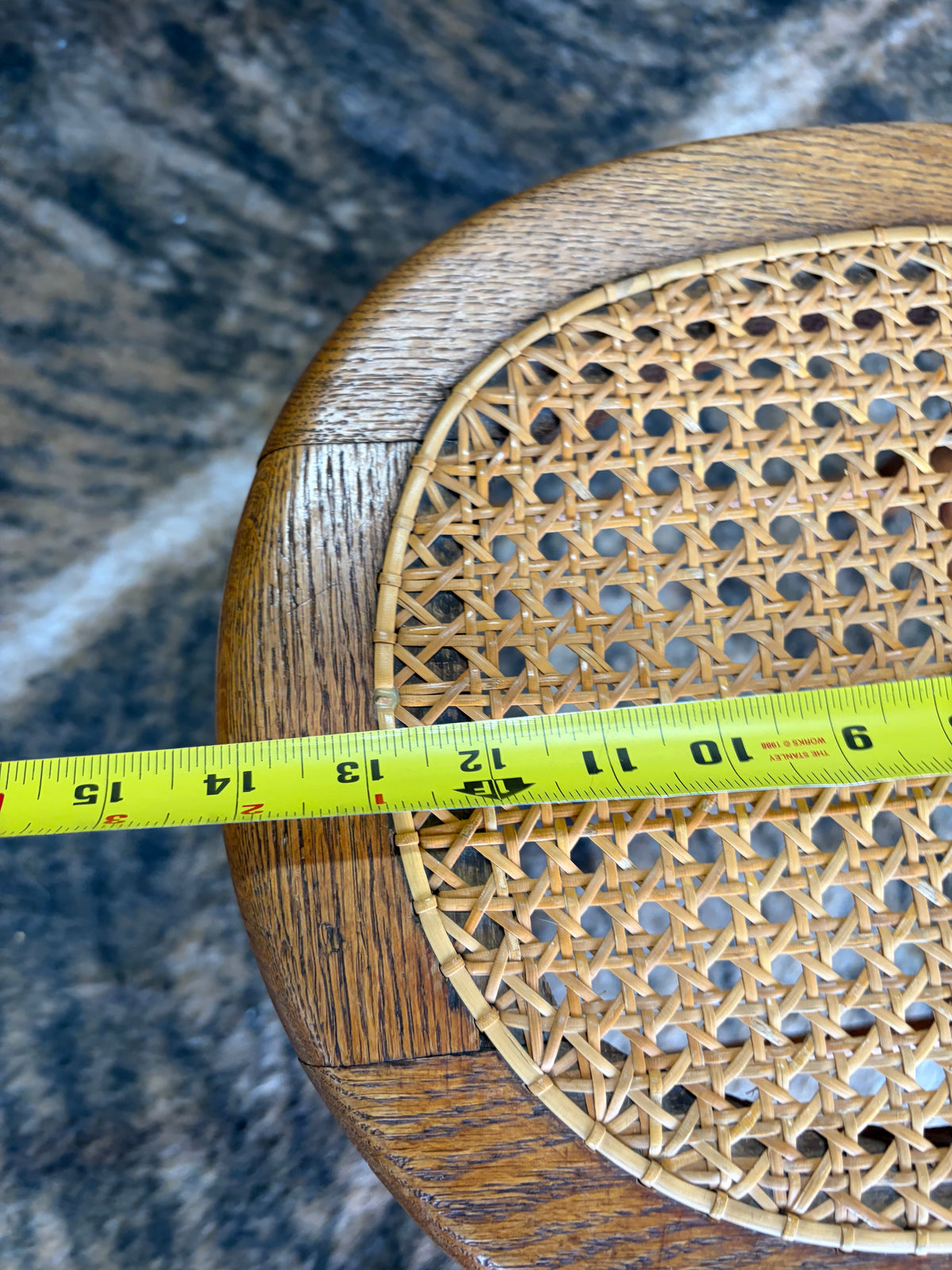 Wood Foot Rest with Cane Center
