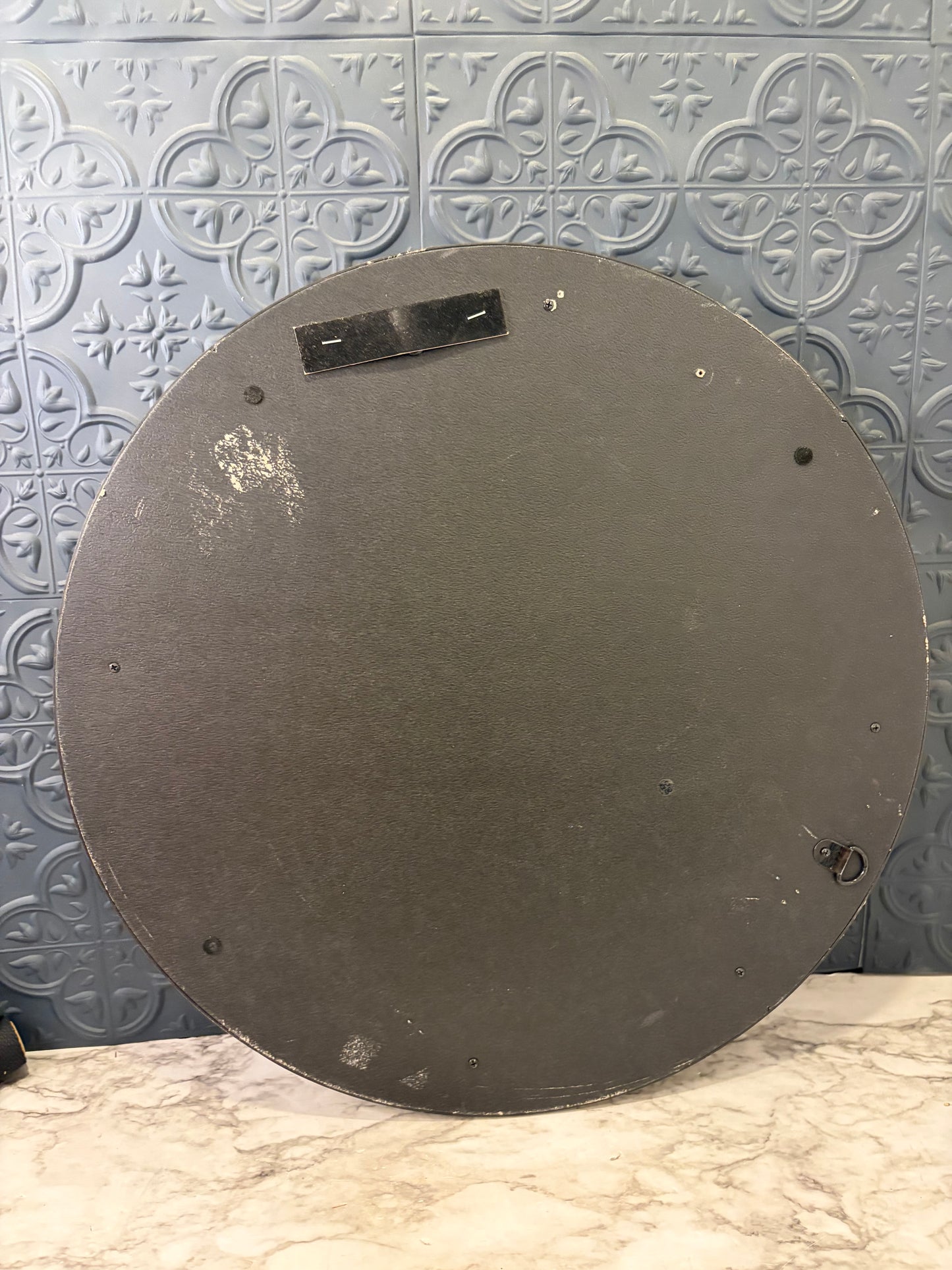 Round Brown Mirror with Dots 19.5"