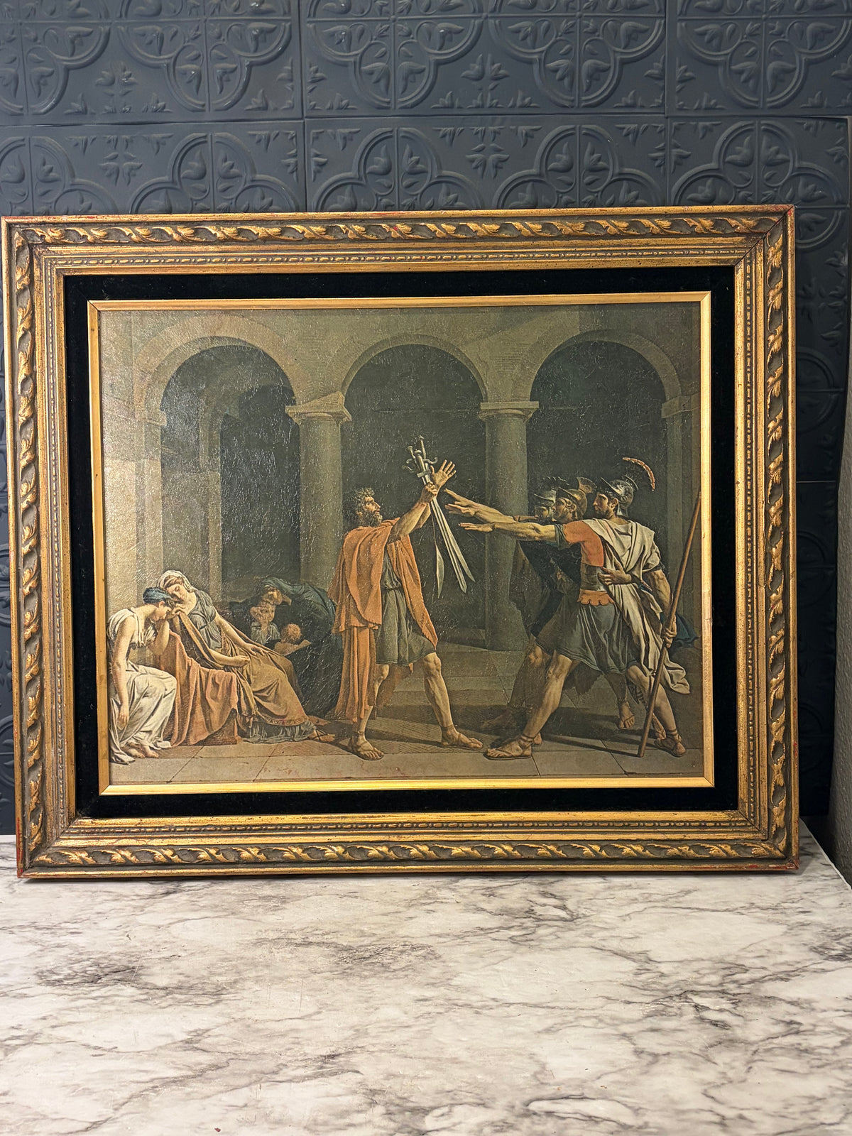 Oath of Horatii by Jacques-Louis David Framed