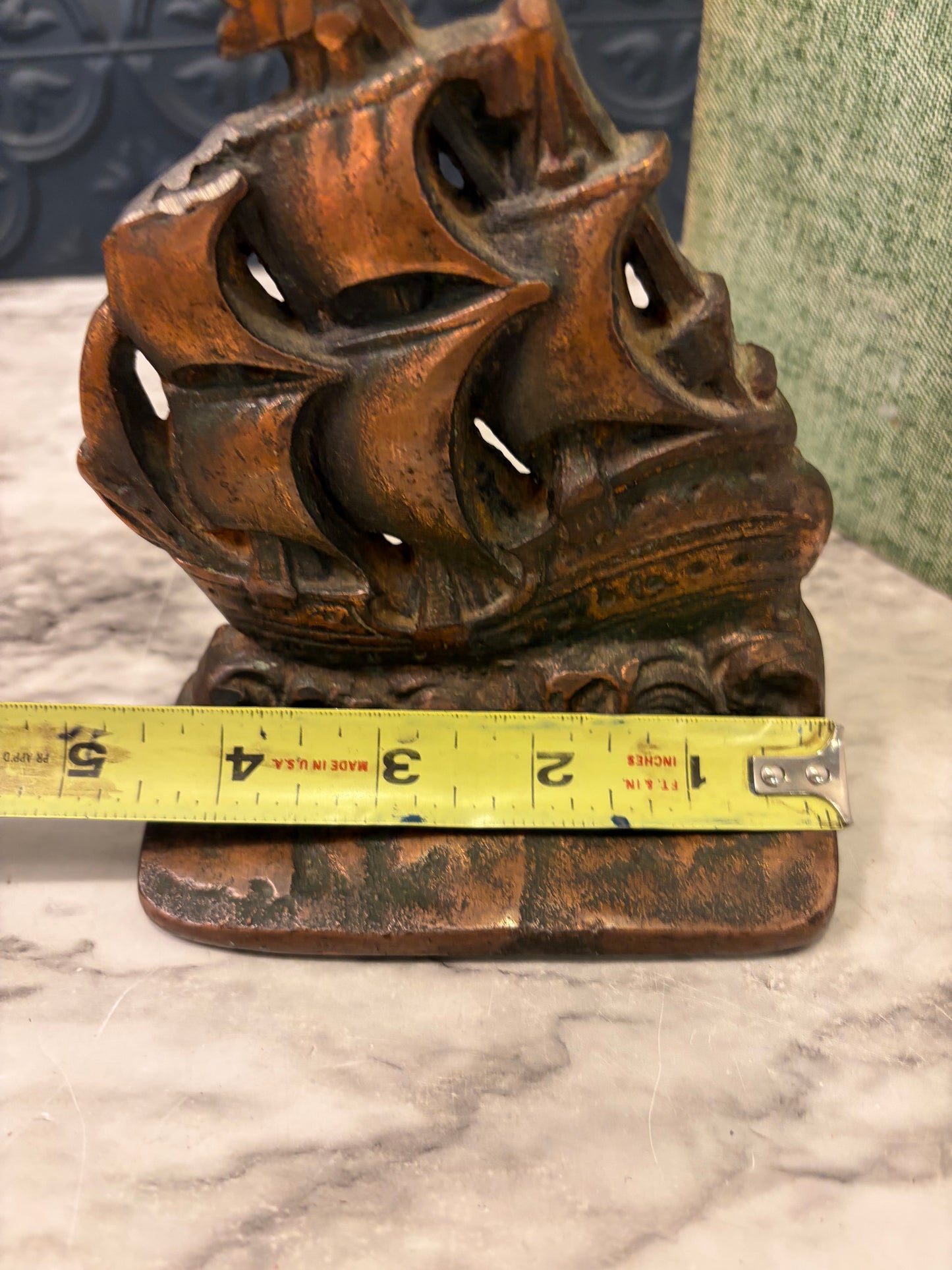 Cast Iron Ship Bookends or Door Stops