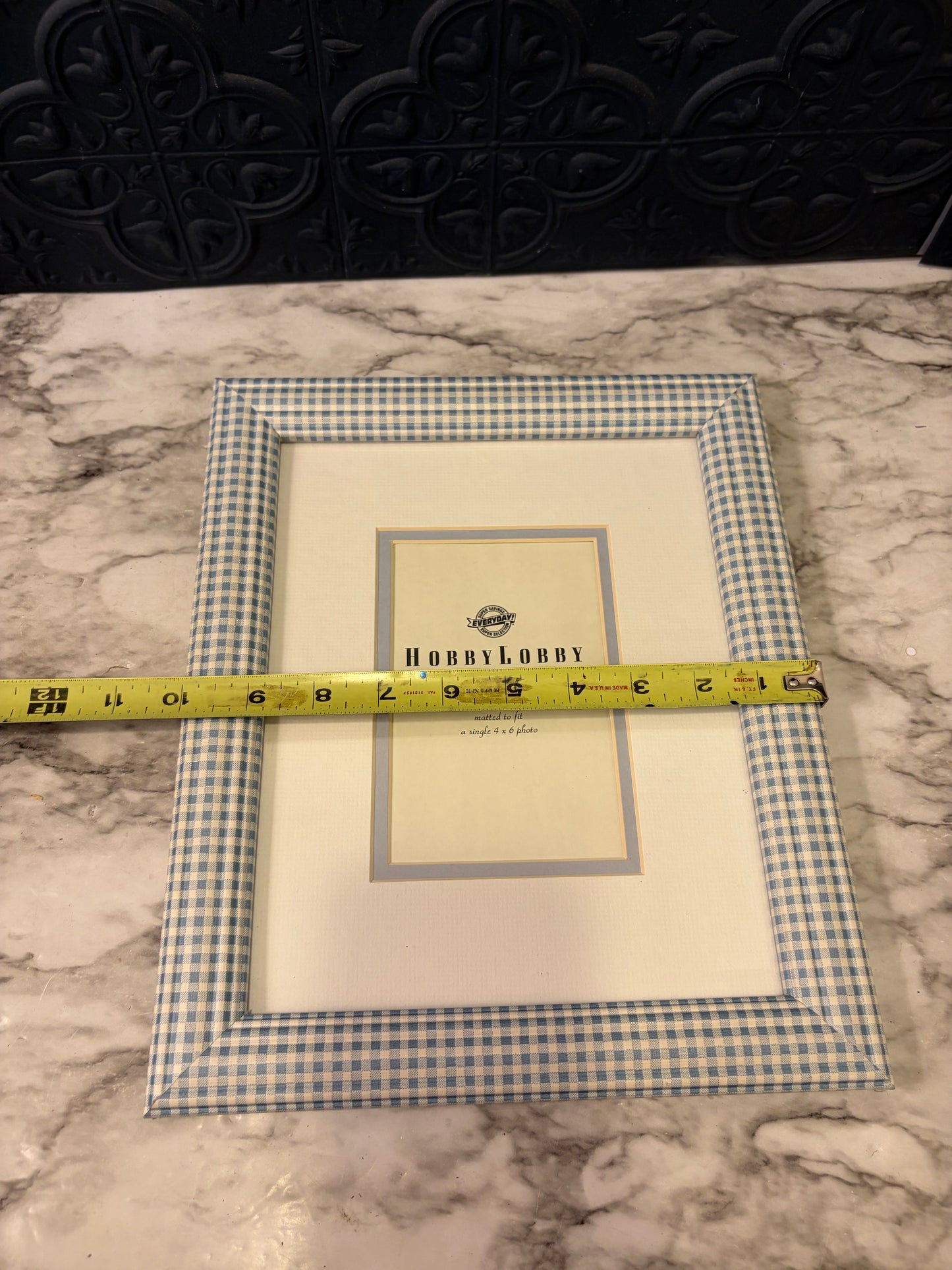 Hobby Lobby Blue Check Frame