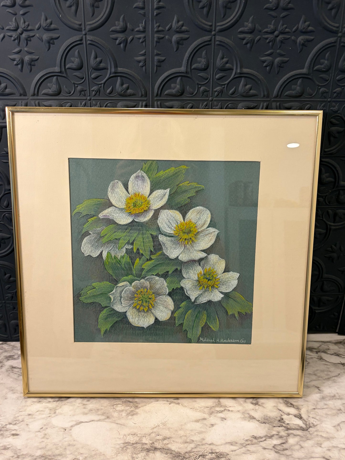 Hellebore Flowers Original Artwork by Mildred Anderson