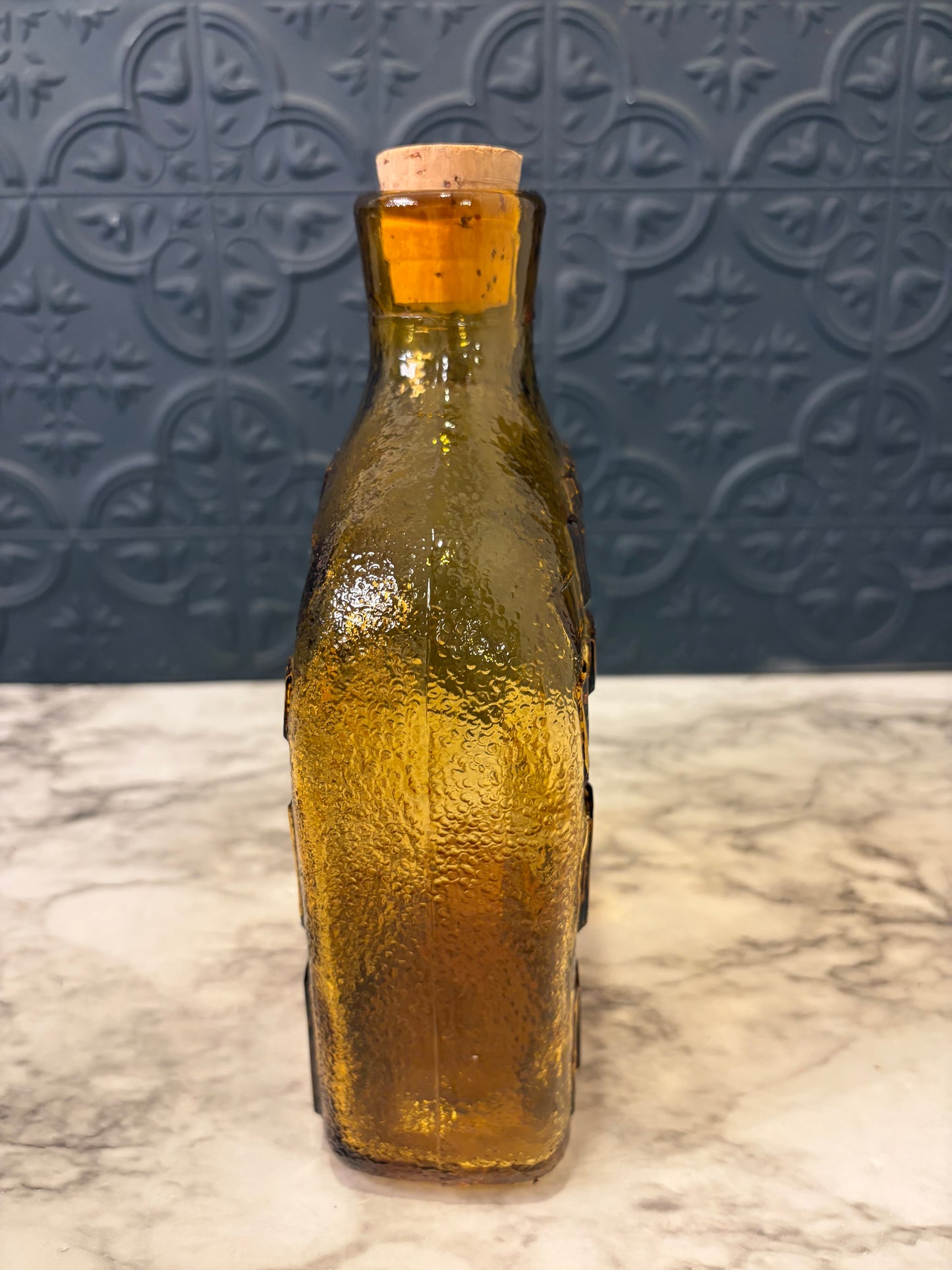 Amber Glass Empoli Decanter Missing Top