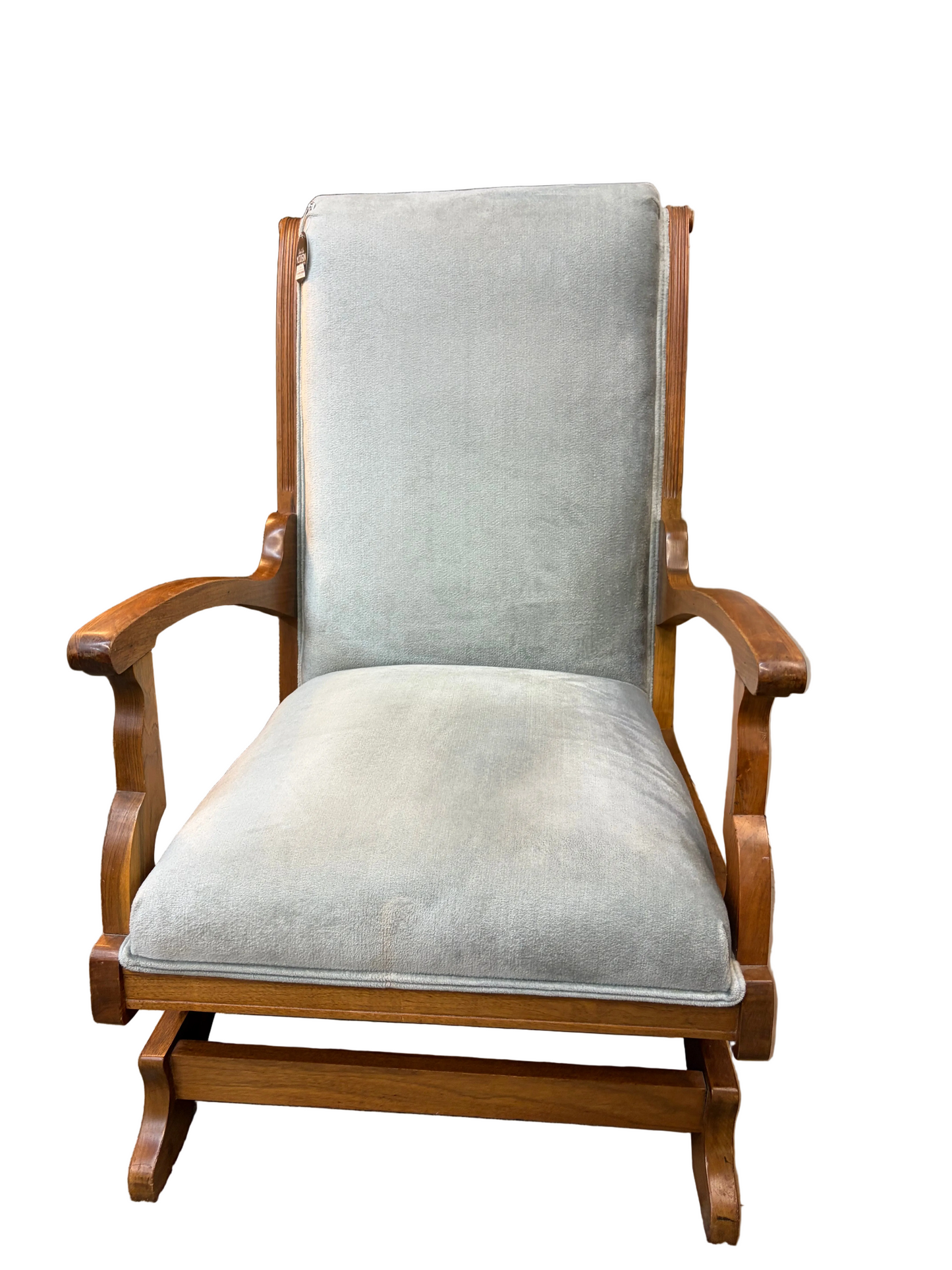 Eastlake Style Platform Rocking Chair Blue