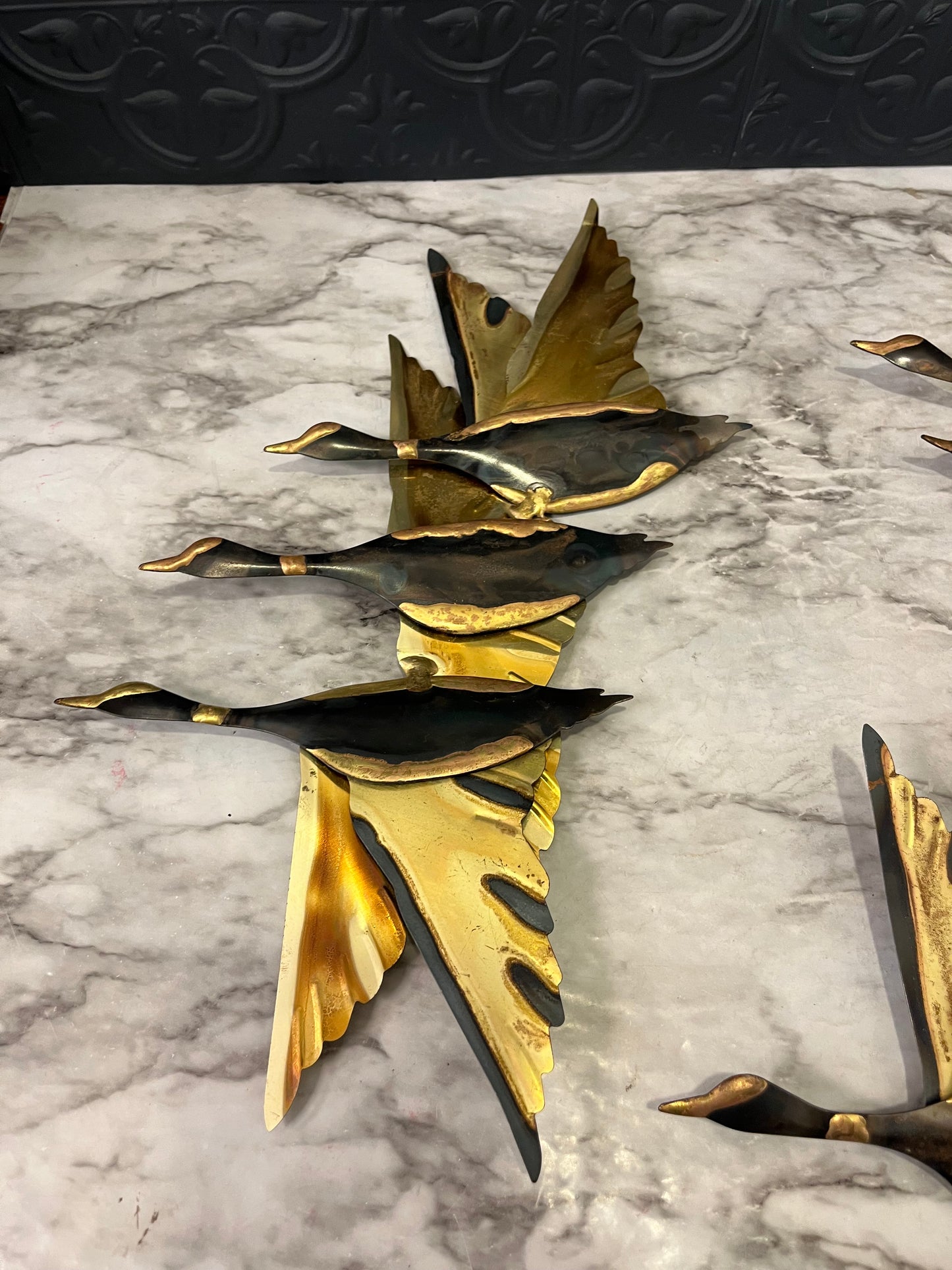 MCM Brass Flying Geese Set of 3