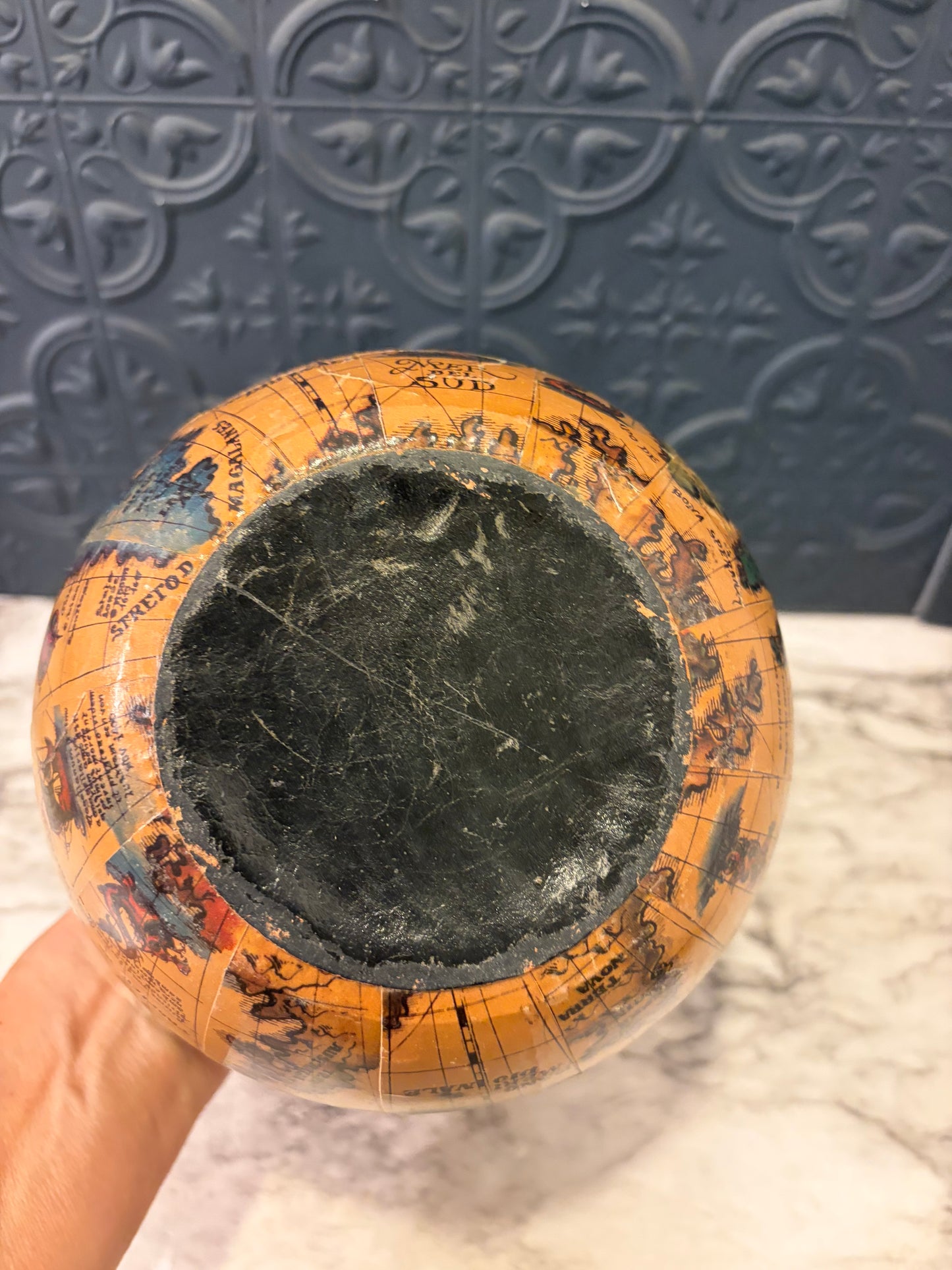Wrapped Glass Decanter with Round Stopper AS IS