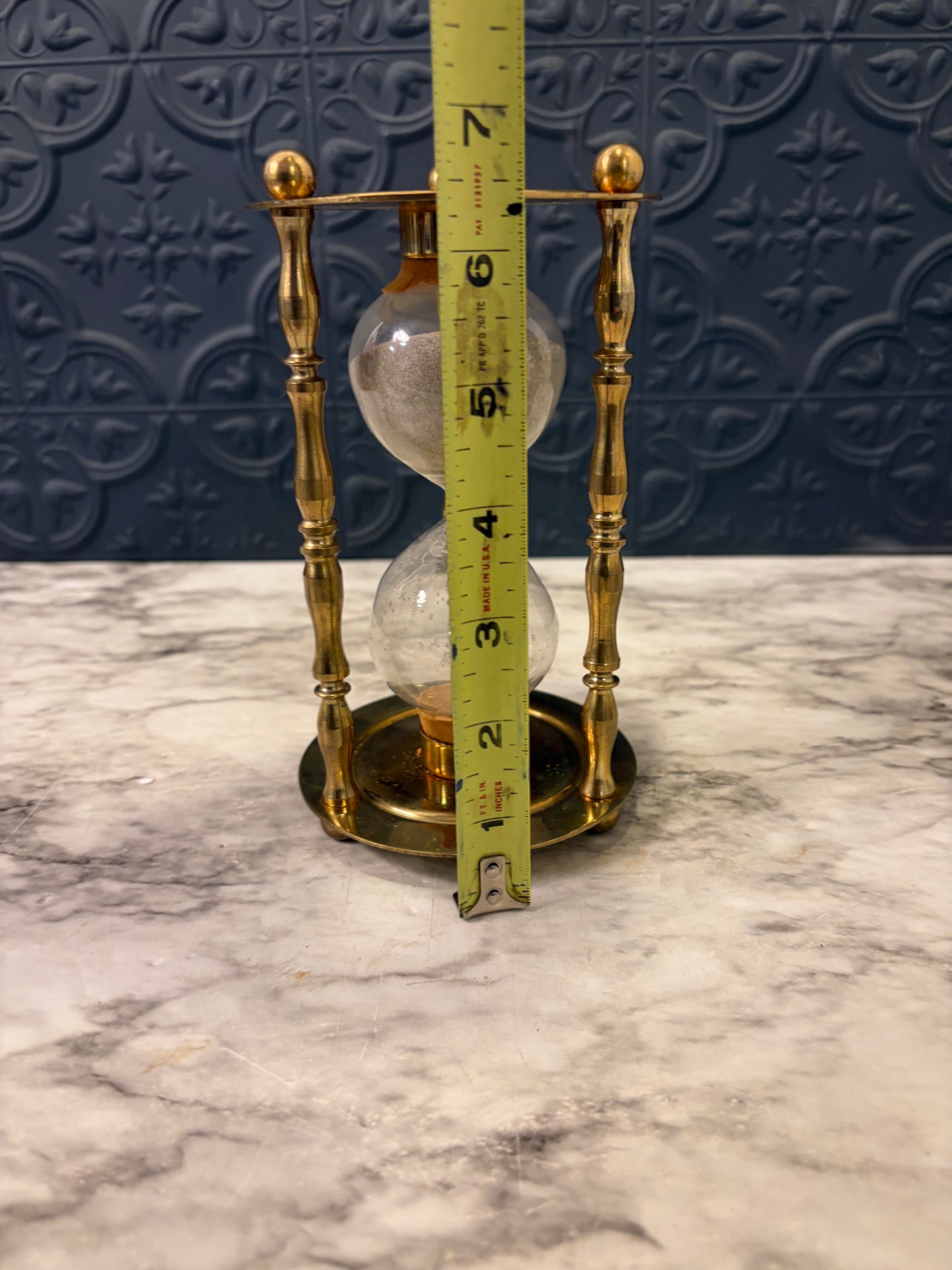 Brass Hour Glass Halliburton Spherelite