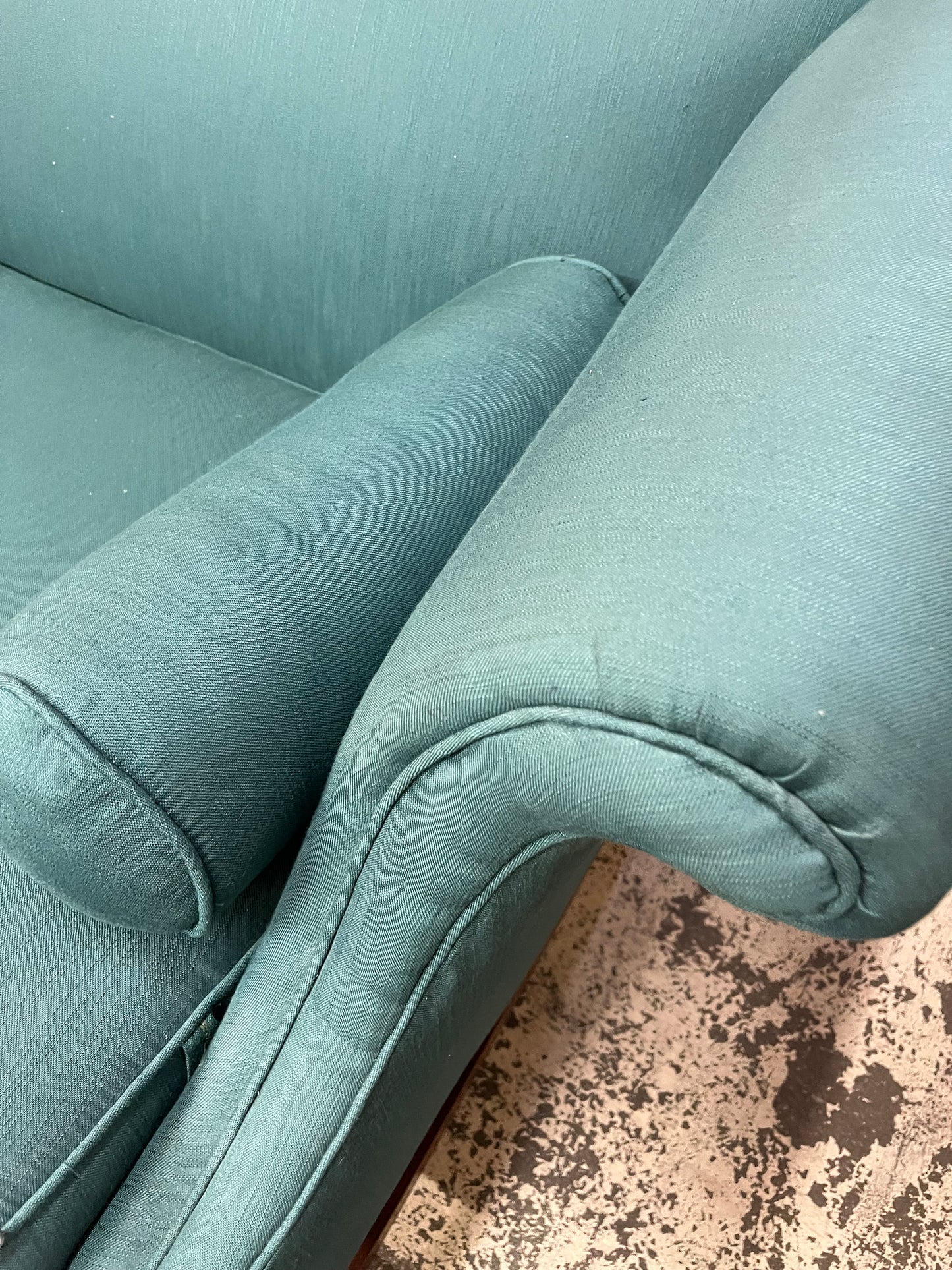 Teal Green Vintage Couch