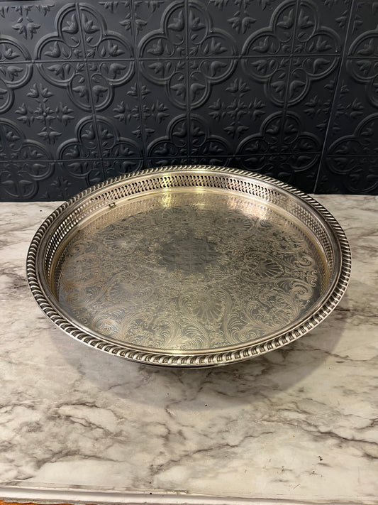Lazy Susan Silver plate tray