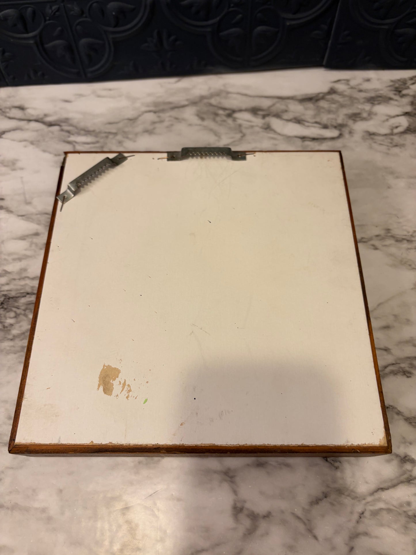Square Mirror with Thick Wood Frame 8.25"