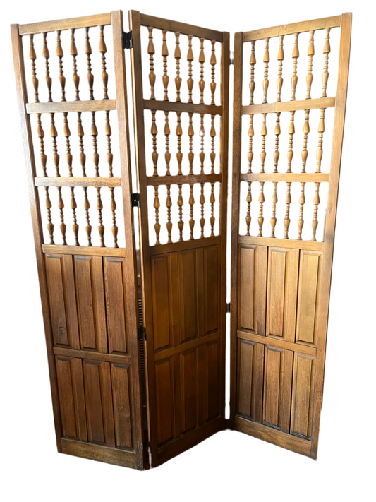 Wood Room Divider with spindles