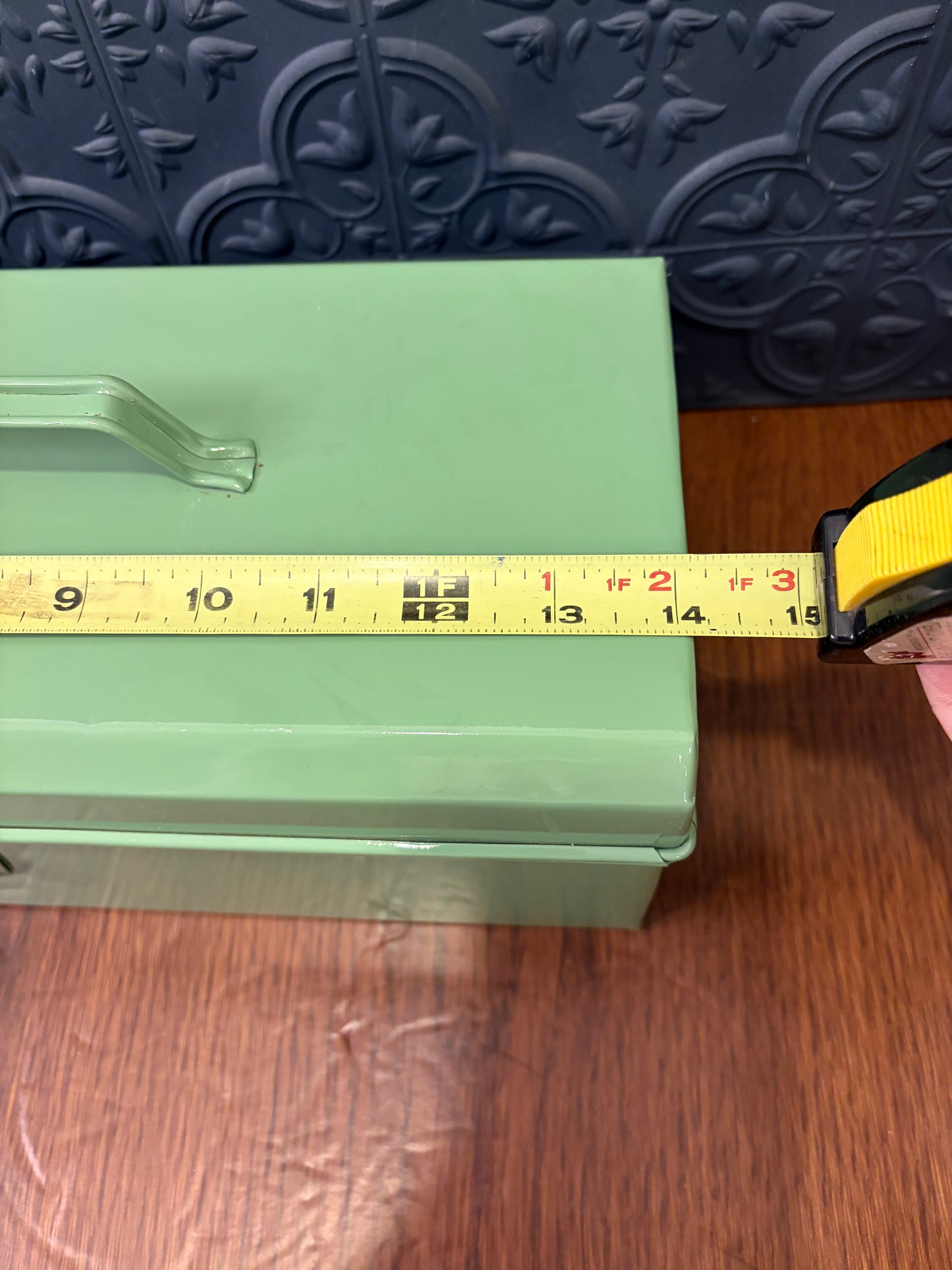 Avacado Green Metal Tool Box