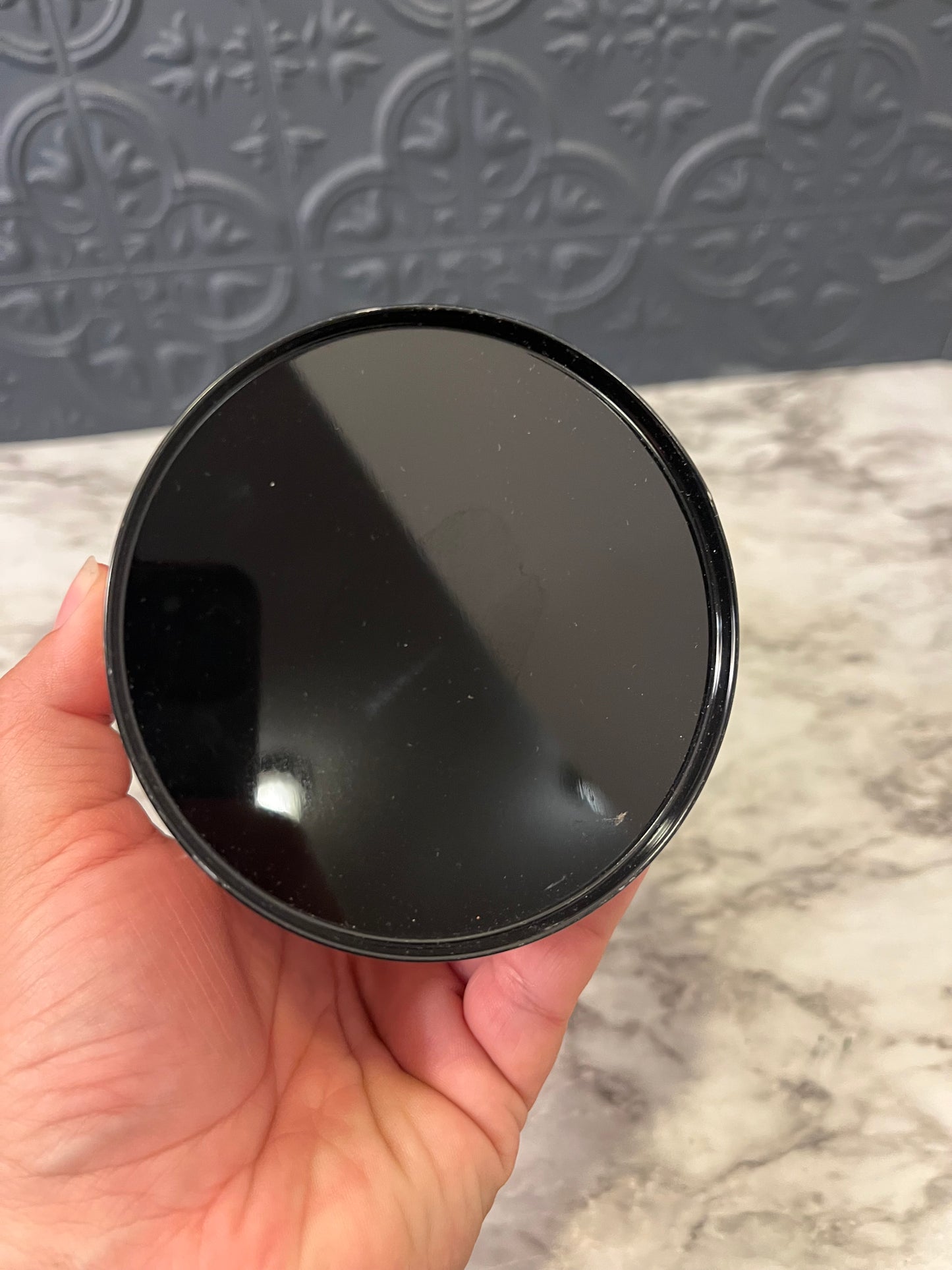 Pink and Black Floral Tea Canister