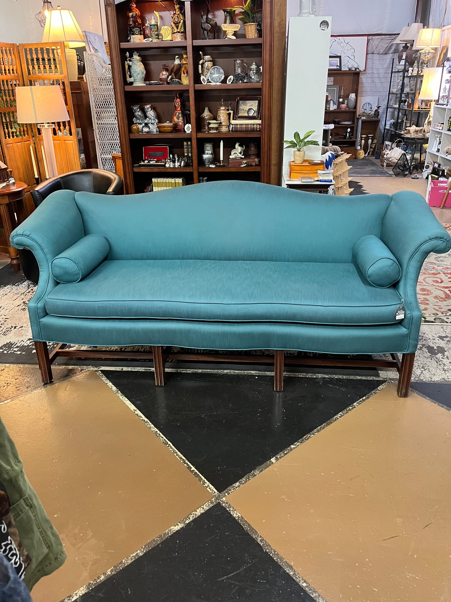 Teal Green Vintage Couch