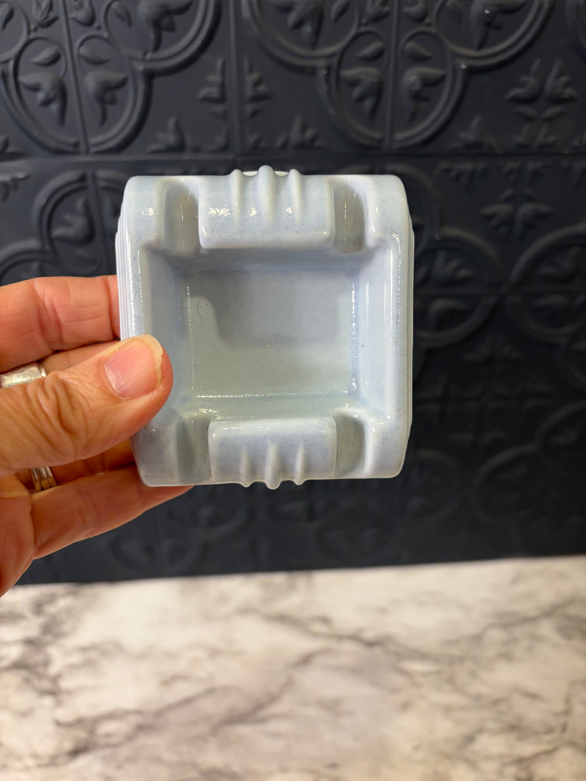 Small Grey Ceramic Ashtray